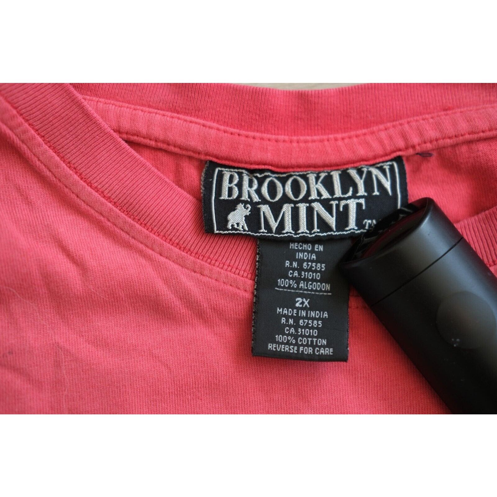 Other Vintage 90s Brooklyn Mint Notorious BIG Shirt 2X Red Faded Size US XXL / EU 58 / 5 - 6 Thumbnail