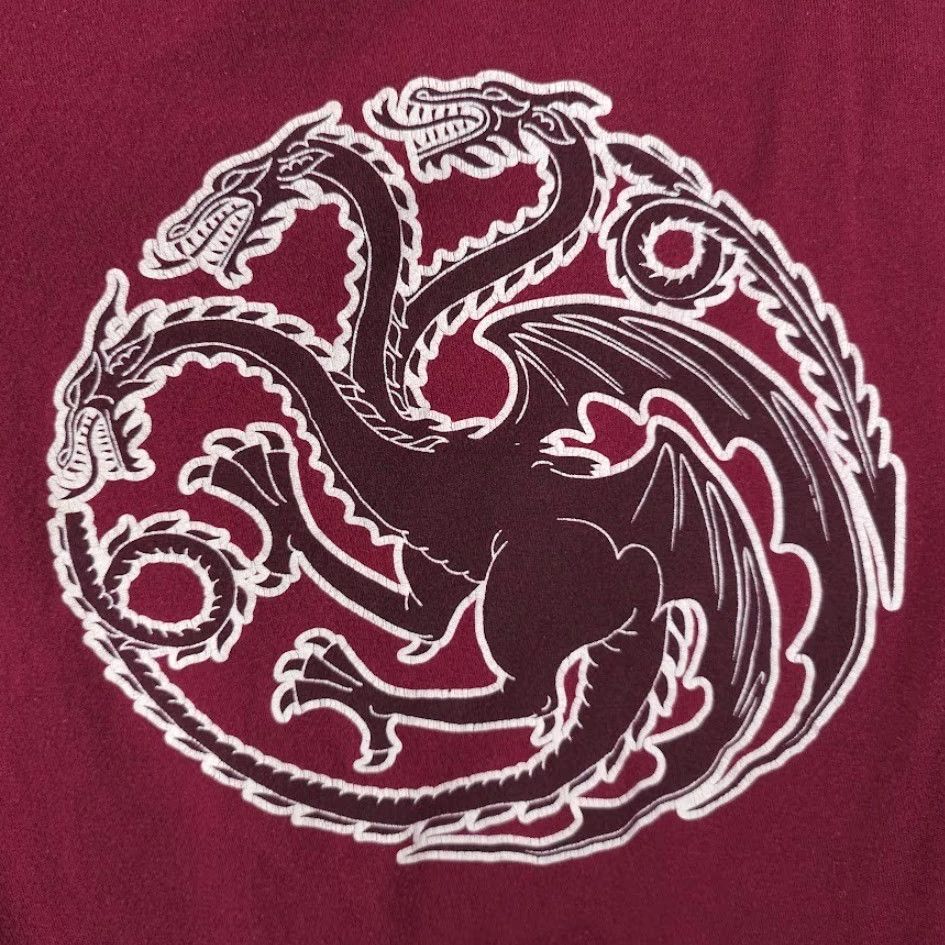 Vintage Game Of Thrones T Shirt Mens Large Red TV Series House Targaryen Size US L / EU 52-54 / 3 - 5 Thumbnail