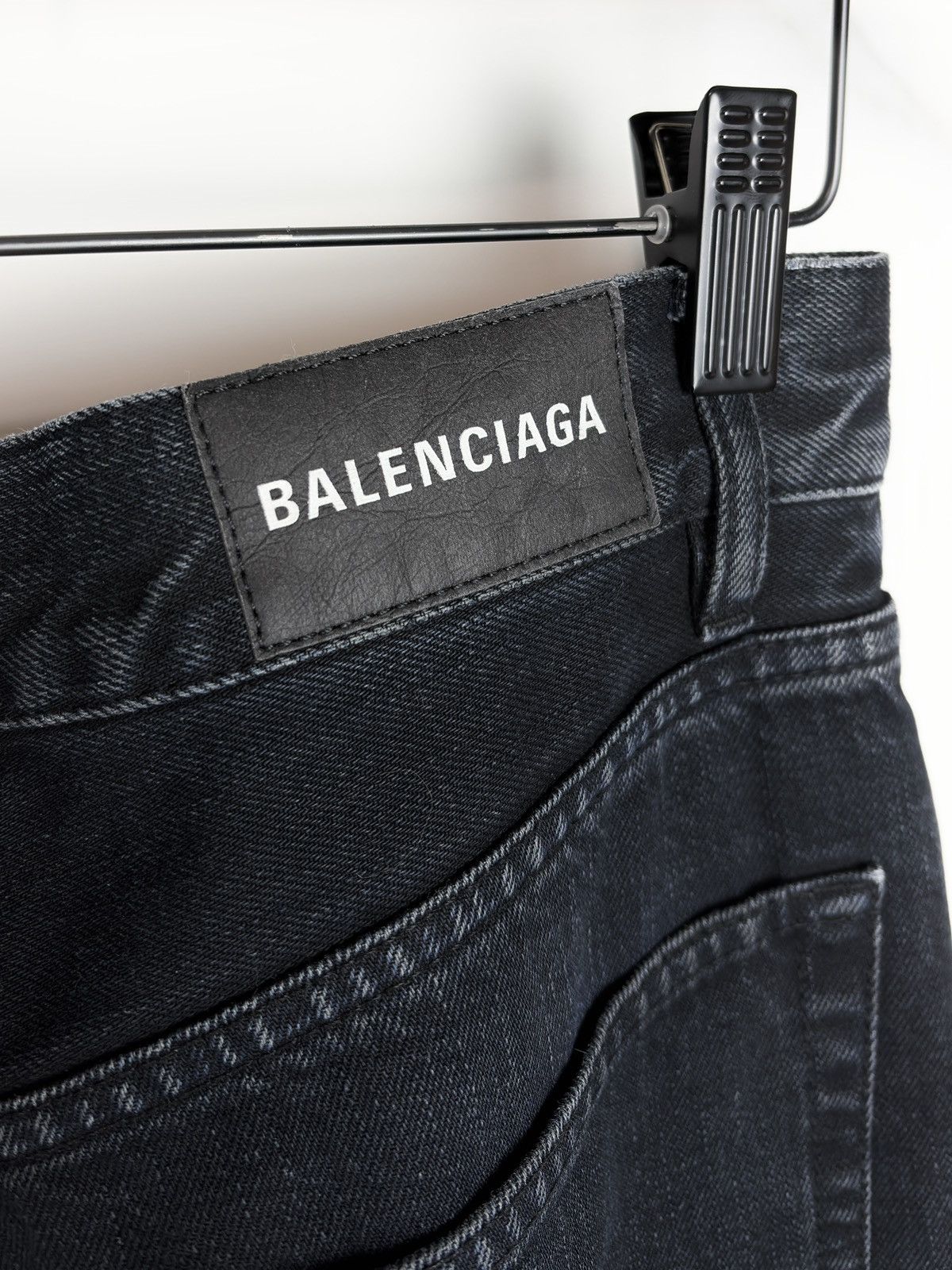 Balenciaga AW19 Balenciaga Sample Black Dyed Bootcut Flared Denim Jeans Size US 29 - 4 Thumbnail