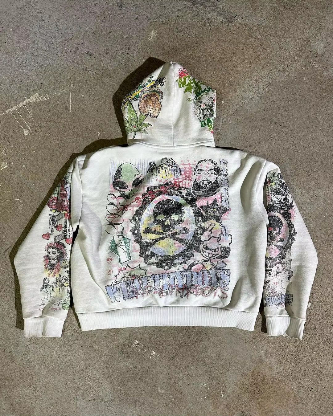 Designer × Japanese Brand Graffiti Print Hoodie Size US L / EU 52-54 / 3 - 2 Thumbnail