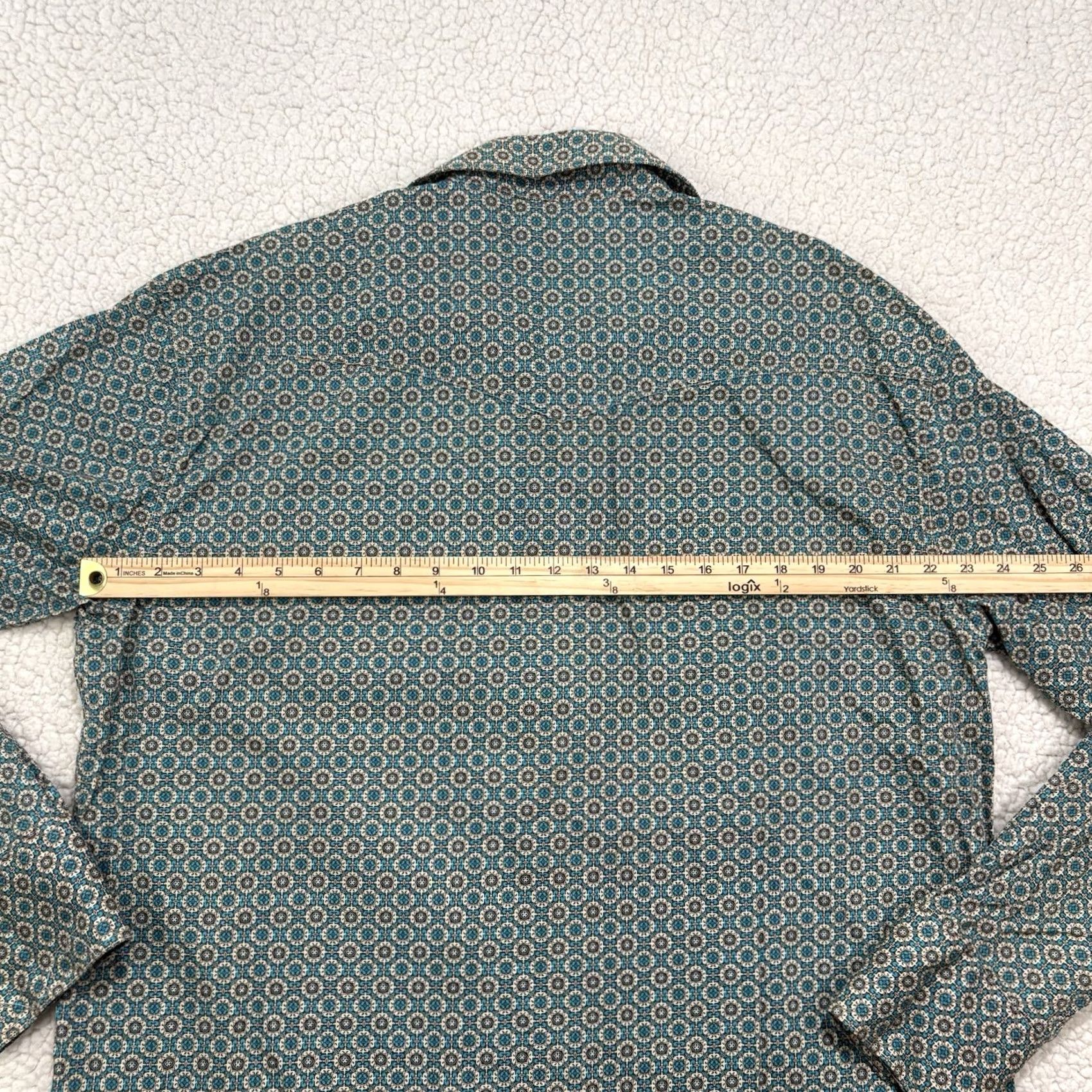 Roper Roper Cotton Long Sleeve Western Shirt Mens L Blue Aztec Cowboy Button-Up Snap Collar Geometric Pattern Casual Regular Size US L / EU 52-54 / 3 - 5 Thumbnail