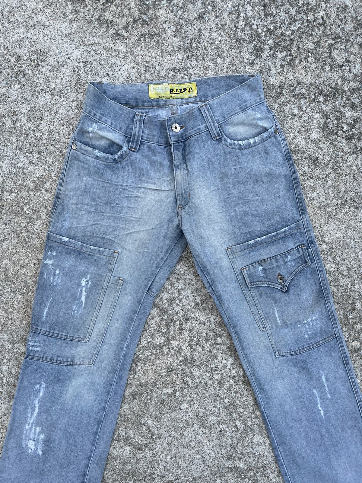 Designer × Jean 🔥 R119 Rusty Distressed Denim Streetwear W33 🔥 Size US 33 - 3 Thumbnail