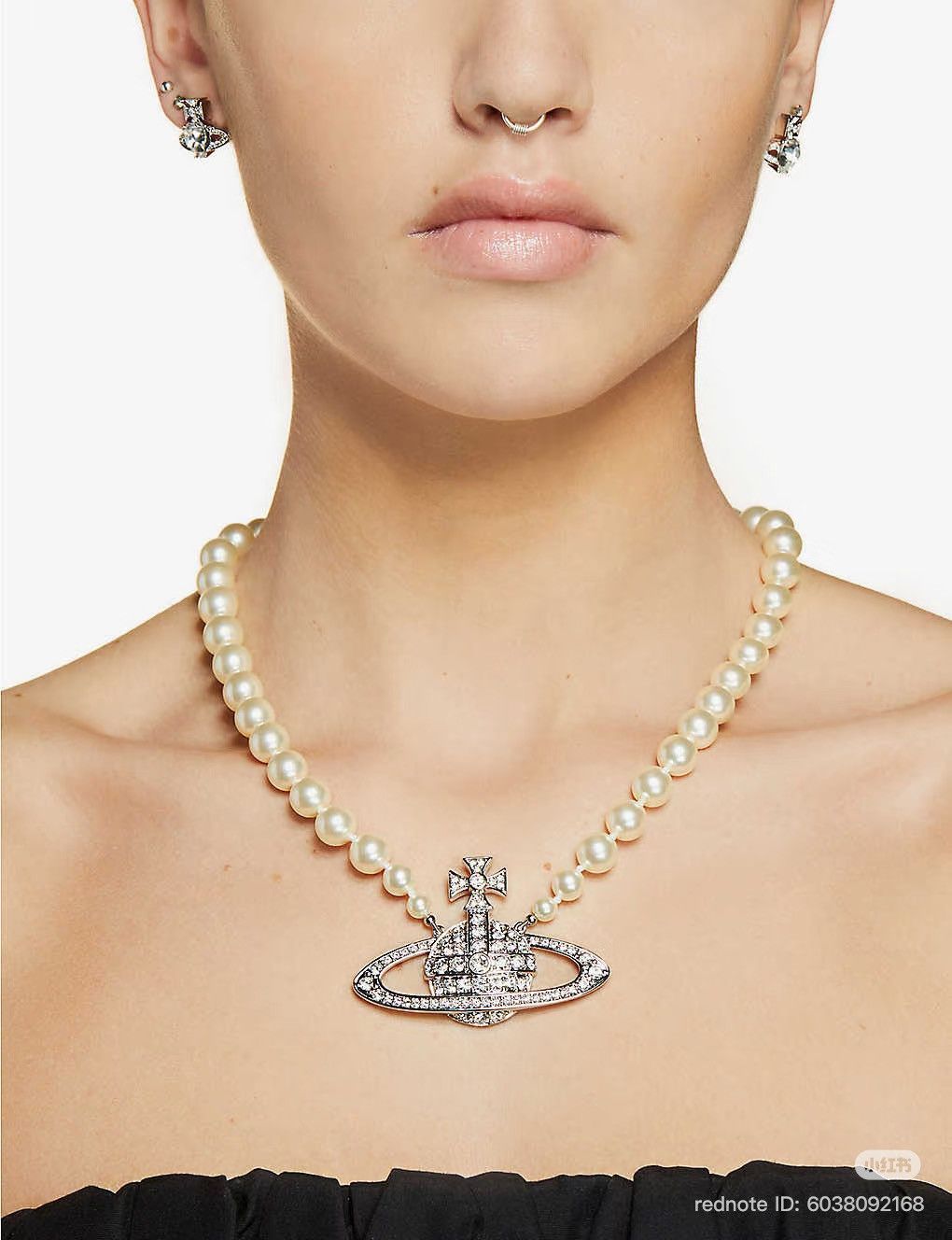Vivienne Westwood Vivienne Westwood One-Row Pearl Bas Relief Choker Size ONE SIZE - 12 Thumbnail