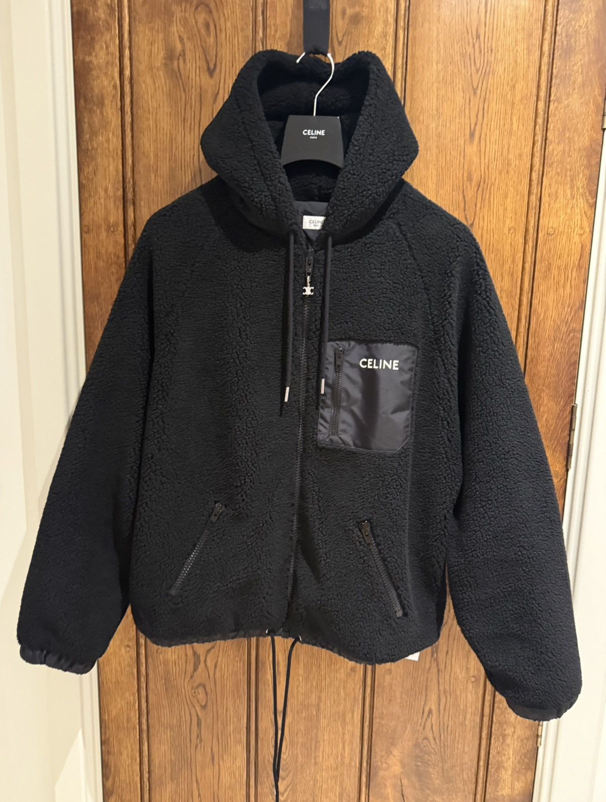 Celine $2.35k 🤑 FW24 Celine logo black fleece jacket Hedi grail M Size US M / EU 48-50 / 2 - 10 Thumbnail