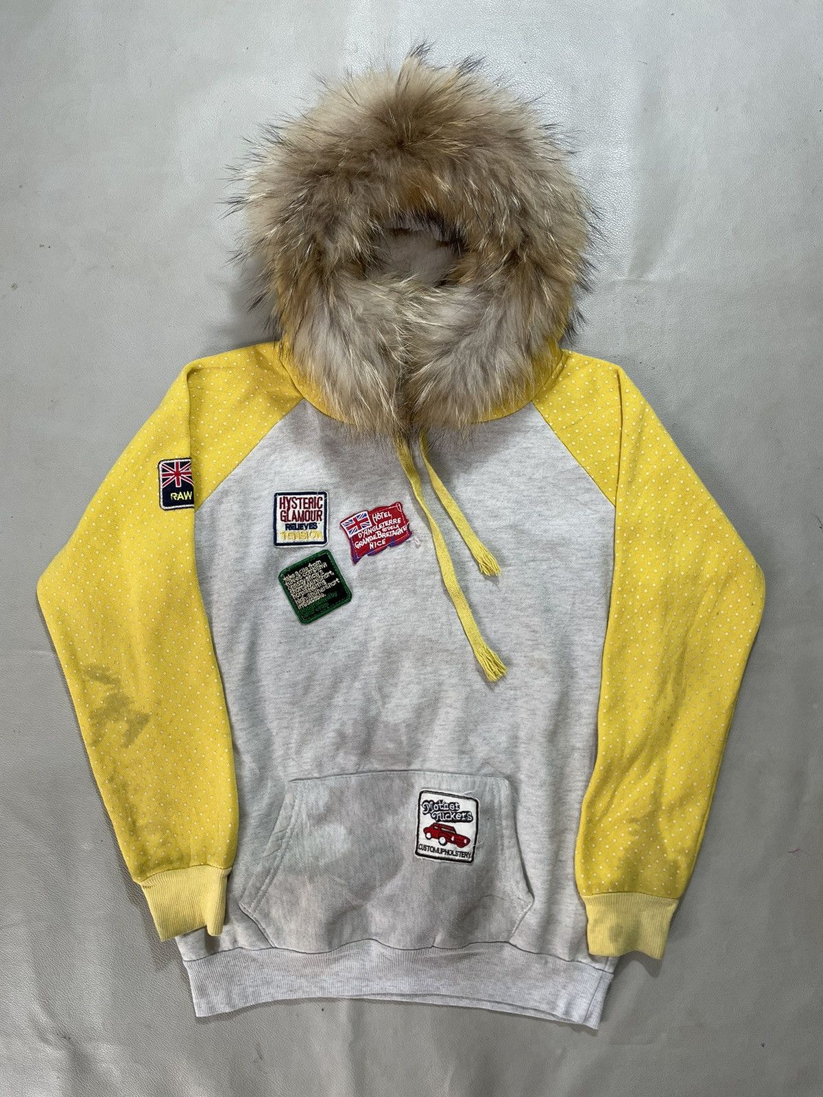 Le Grande Bleu (L.G.B.) Distressed Faux Fur Hoodie Size US S / EU 44-46 / 1 - 1 Thumbnail