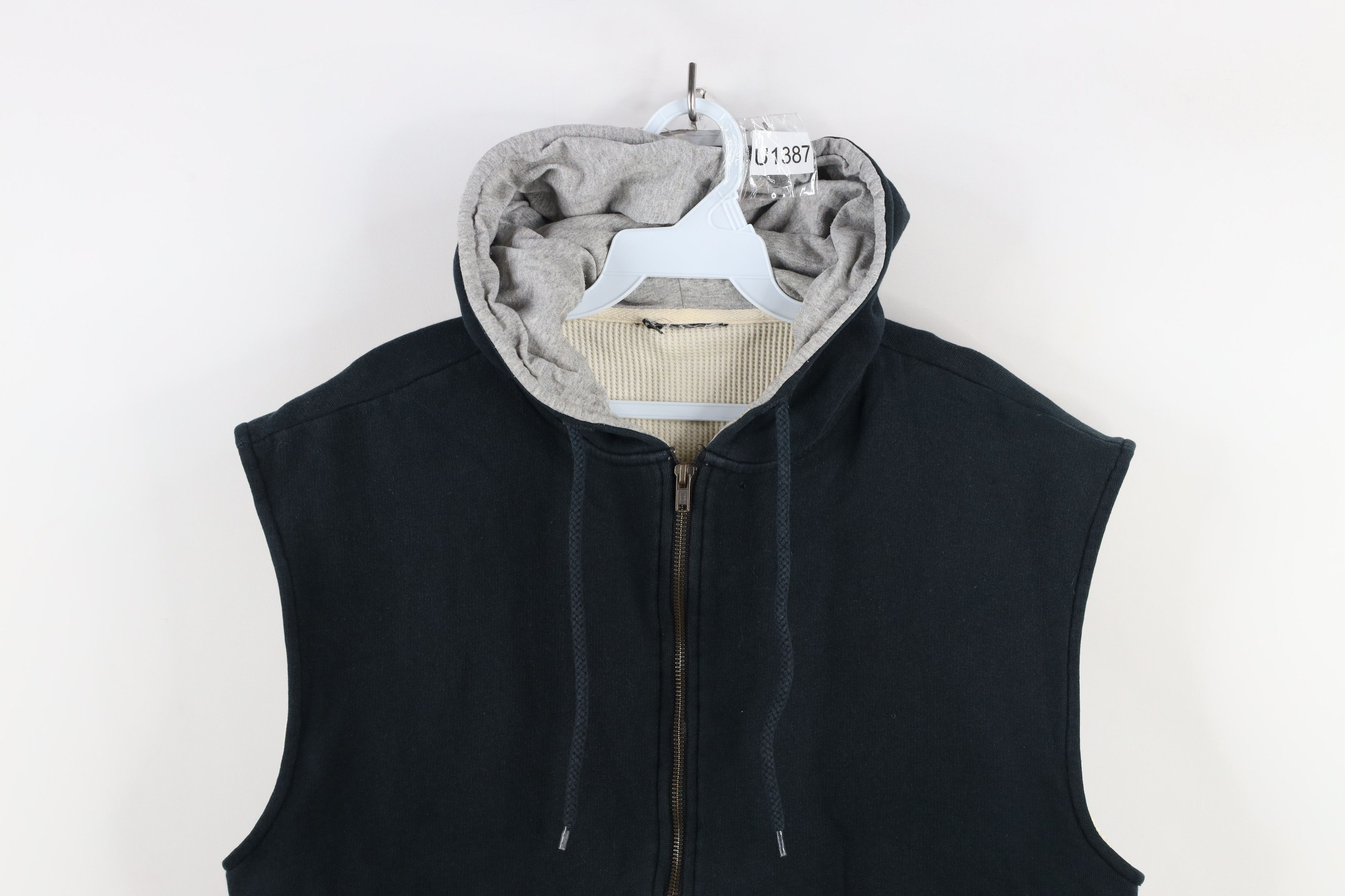 Dickies × Vintage Vintage 90s Dickies Thermal Lined Sleeveless Full Zip Hoodie Size US S / EU 44-46 / 1 - 2 Thumbnail