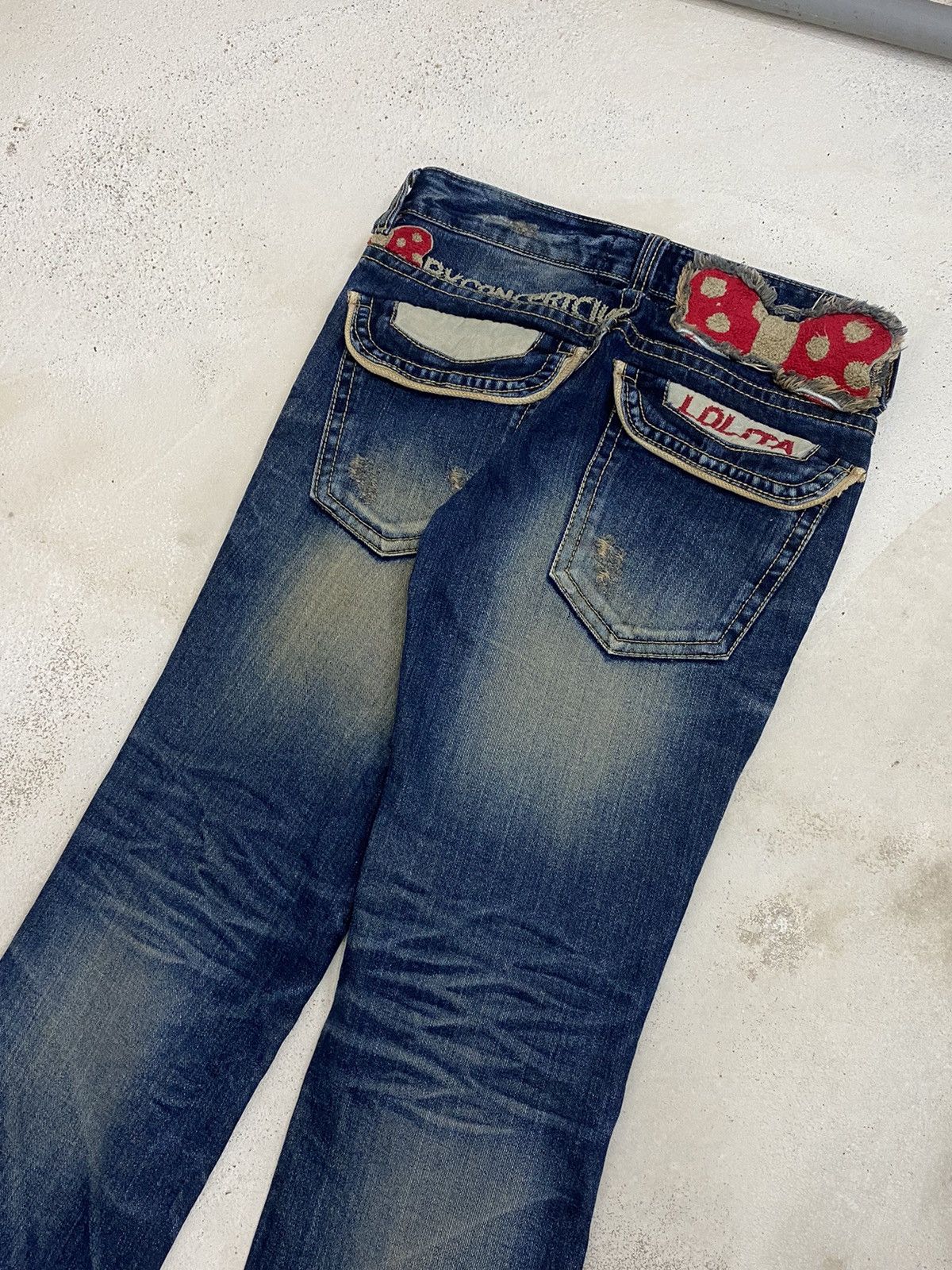 If Six Was Nine × Japanese Brand × Le Grande Bleu (L.G.B.) Vintage Lolita X Yoshitomo Nara Patches Mud Washed Whisker Size US 29 - 13 Thumbnail