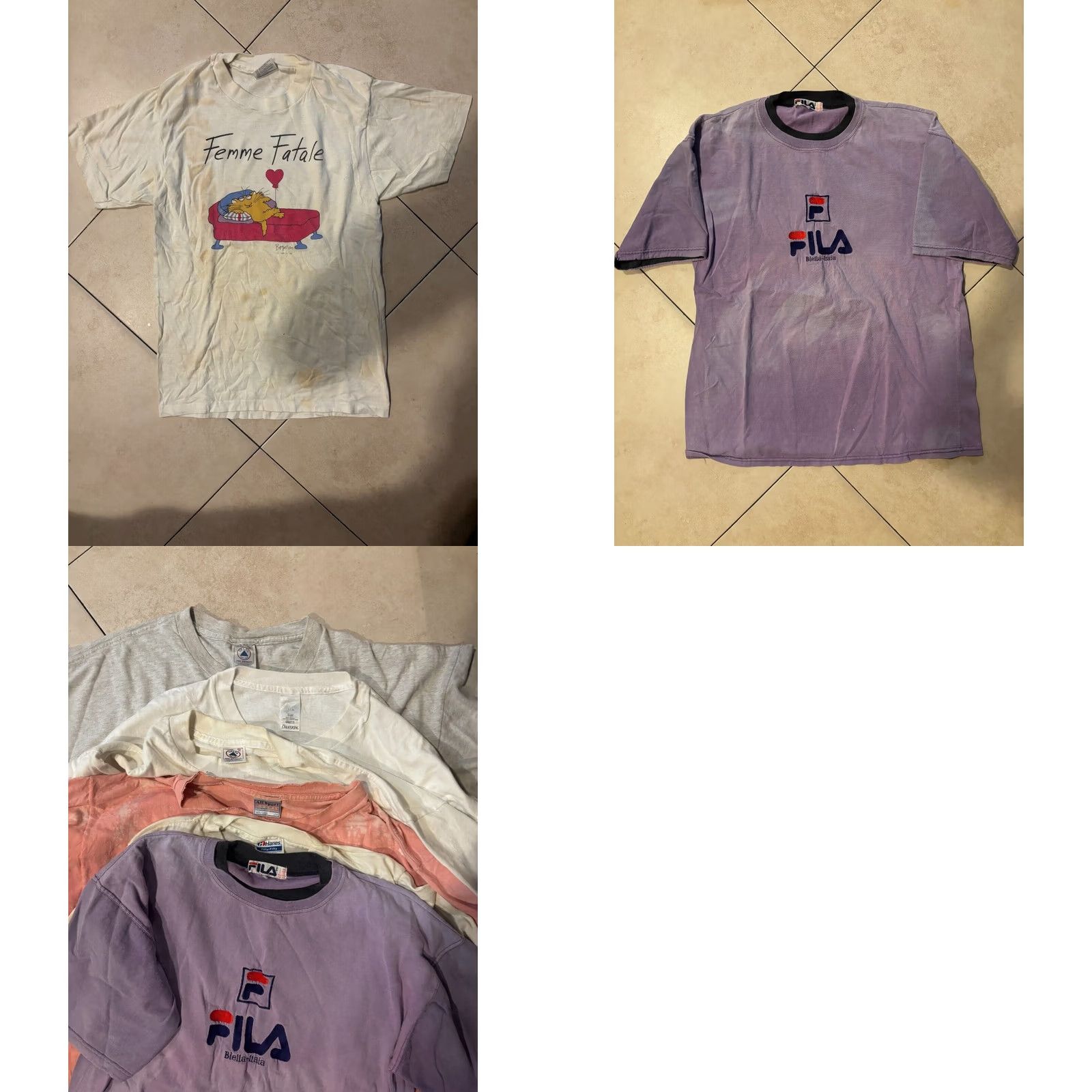 Vintage VINTAGE Lot of 6 Crew T-Shirt Men’s Tee Art Cat Beer Surf Single Stitch 5316 Size US S / EU 44-46 / 1 - 8 Thumbnail
