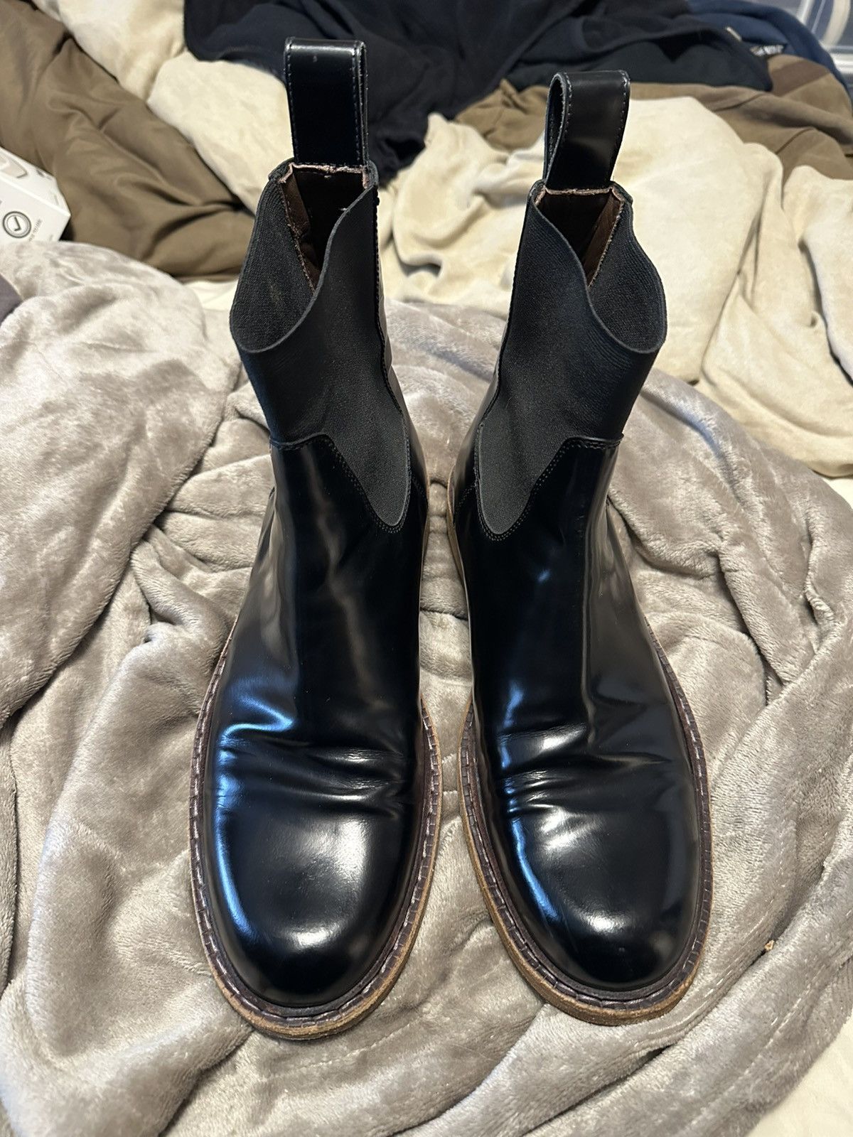 Acne Studios Men’s Acne Studios Leather Black Chelsea Boot Size 41eu 8us Size US 8 / EU 41 - 2 Thumbnail