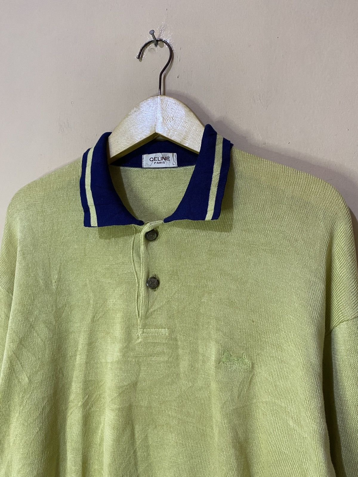 Celine 90s Celine Hedi Slimane Era Long Knitted Wool Size US L / EU 52-54 / 3 - 3 Thumbnail