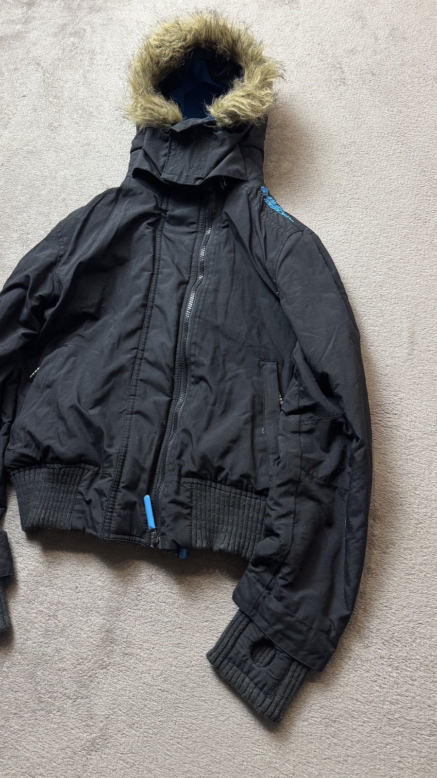 Japanese Brand Superdry Faux Fur Hood Jacket drill y2k LGB Goa oakley y-3 Size US S / EU 44-46 / 1 - 6 Thumbnail