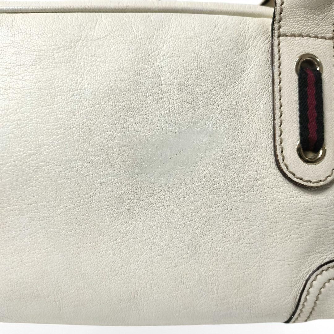 Gucci Gucci - Prince Handbag Shoulder Bag Boston White Leather Size ONE SIZE - 10 Thumbnail