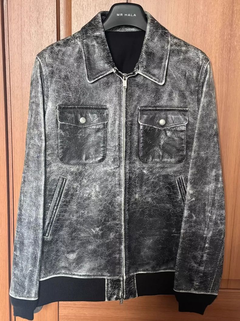 Undercover undercover 17 aw crack leather jacket 2502-Nextarrow Size US L / EU 52-54 / 3 - 1 Thumbnail
