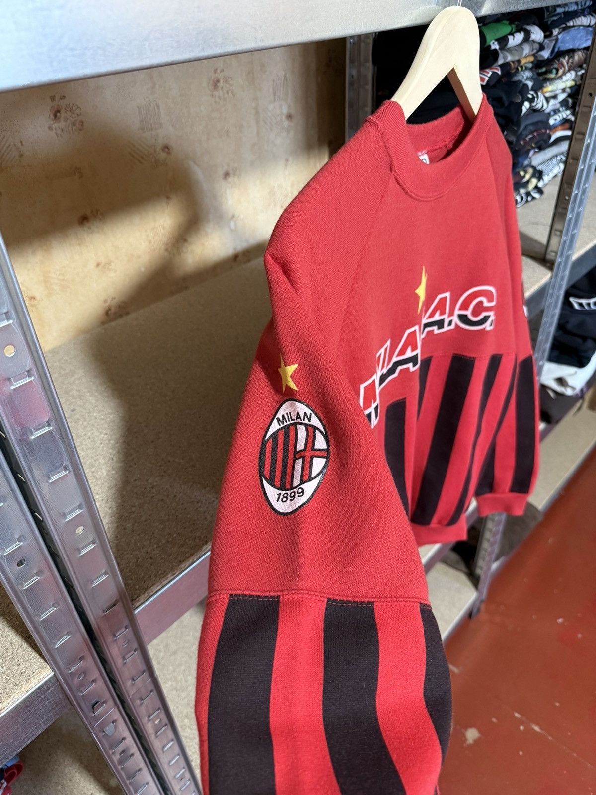 Vintage AC Milan Le Felpe Dei Grandi Club Soccer Retro Sweatshirt Size US S / EU 44-46 / 1 - 5 Thumbnail