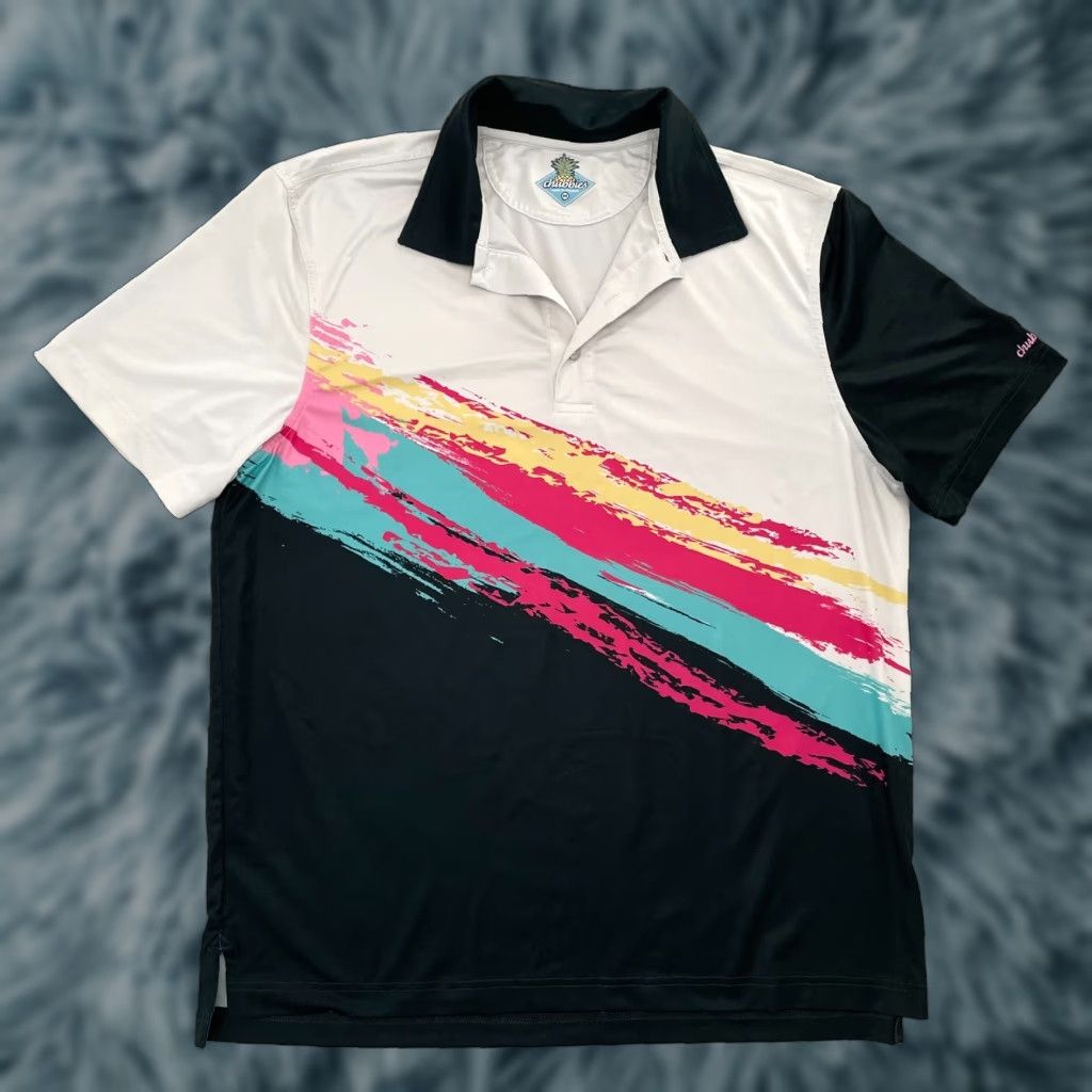 Chubbies Chubbies Shirt Polo Performance Short Sleeve White Medium Adult Mens M Stretch Size US M / EU 48-50 / 2 - 1 Thumbnail