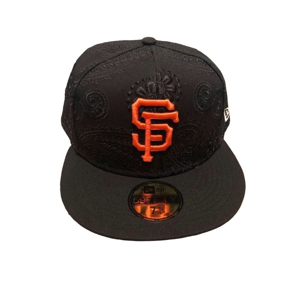 New Era New Era San Francisco Giants Swirl Black Fitted Hat 7 3/4 Size ONE SIZE - 1 Thumbnail