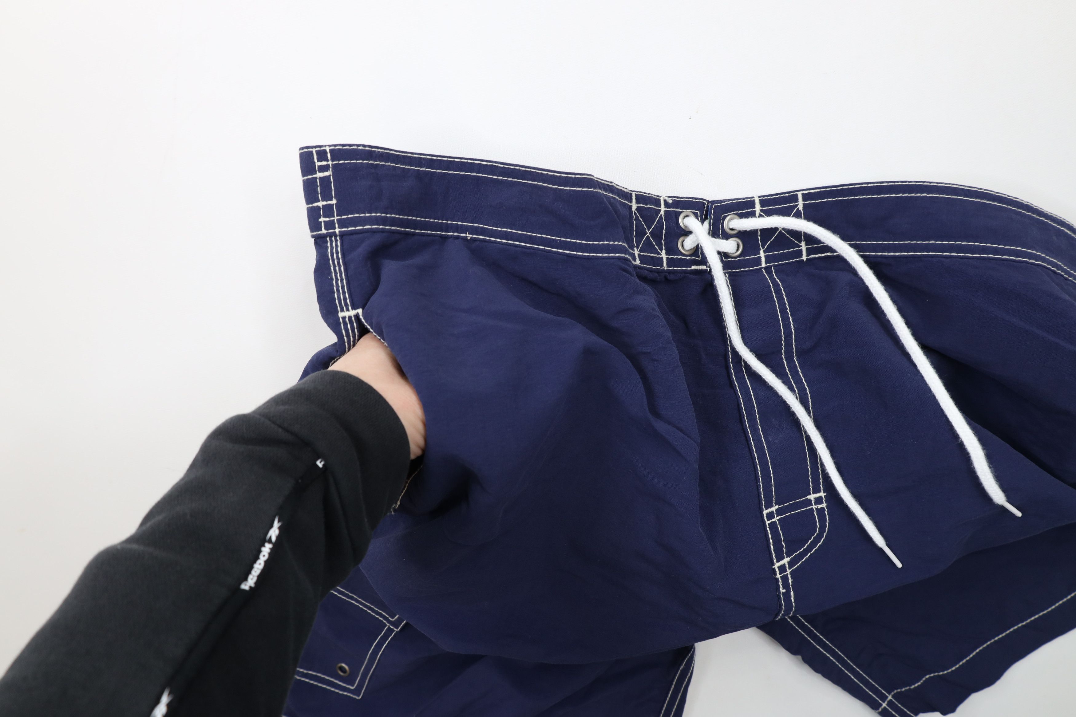 Ralph Lauren × Vintage Vintage 90s Ralph Lauren Spell Lined Shorts Swim Trunks Blue Size US 36 / EU 52 - 8 Thumbnail
