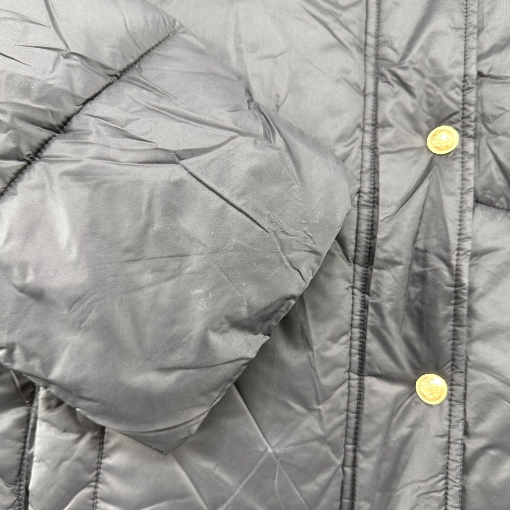 J.Crew J.CREW Puffer Jacket Womens XL Black Full Zip Sn ap Signature Preppy 90s Winter Casual Size XL / US 12-14 / IT 48-50 - 2 Thumbnail