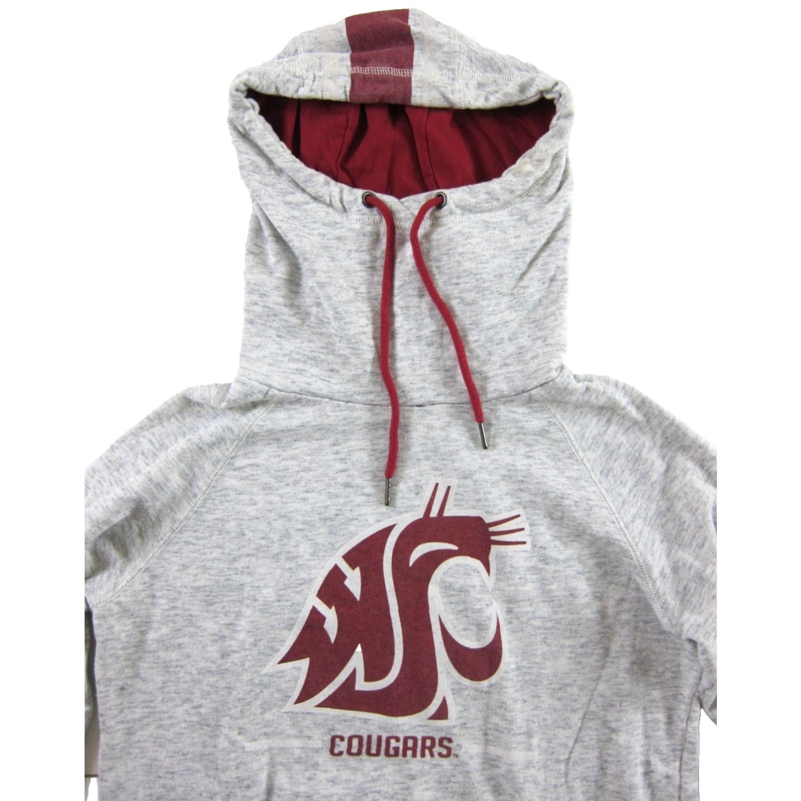 Vintage Colosseum Hoodie Women S Colosseum Grey Red Washington State University WSU Cougars Logo Hooded Pullover Sweatshirt Winter Fall Spring Shirt Size S / US 4 / IT 40 - 4 Thumbnail
