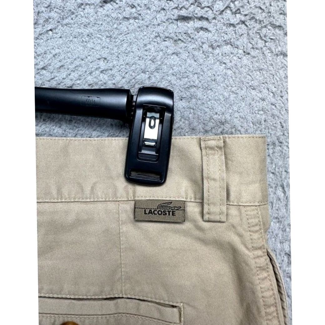 Lacoste Lacoste Khaki Pants Mens 46 Tan Chino Straight Leg Flat Front Pockets Casual Preppy Size US 30 / EU 46 - 5 Thumbnail