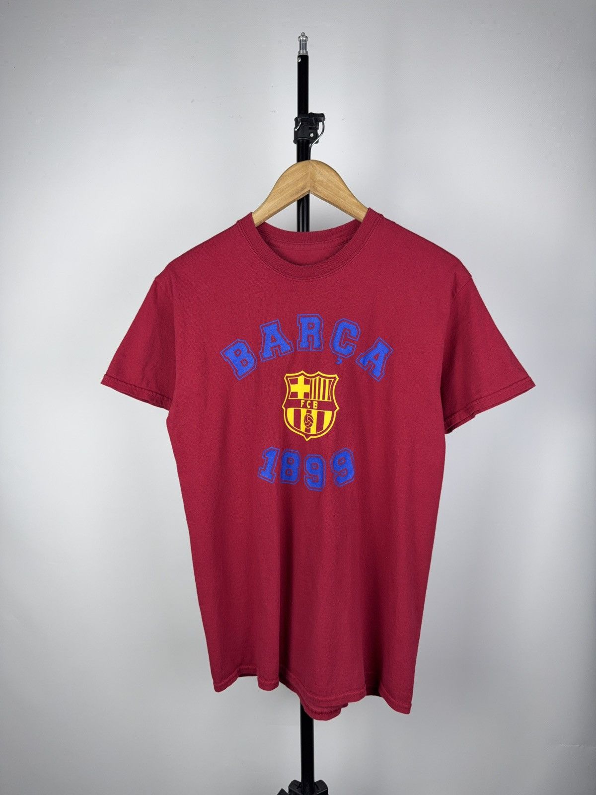 Vintage 00s BARCA Barcelona FCB Fan Big Print Logo T Shirt Mens Size US M / EU 48-50 / 2 - 1 Thumbnail