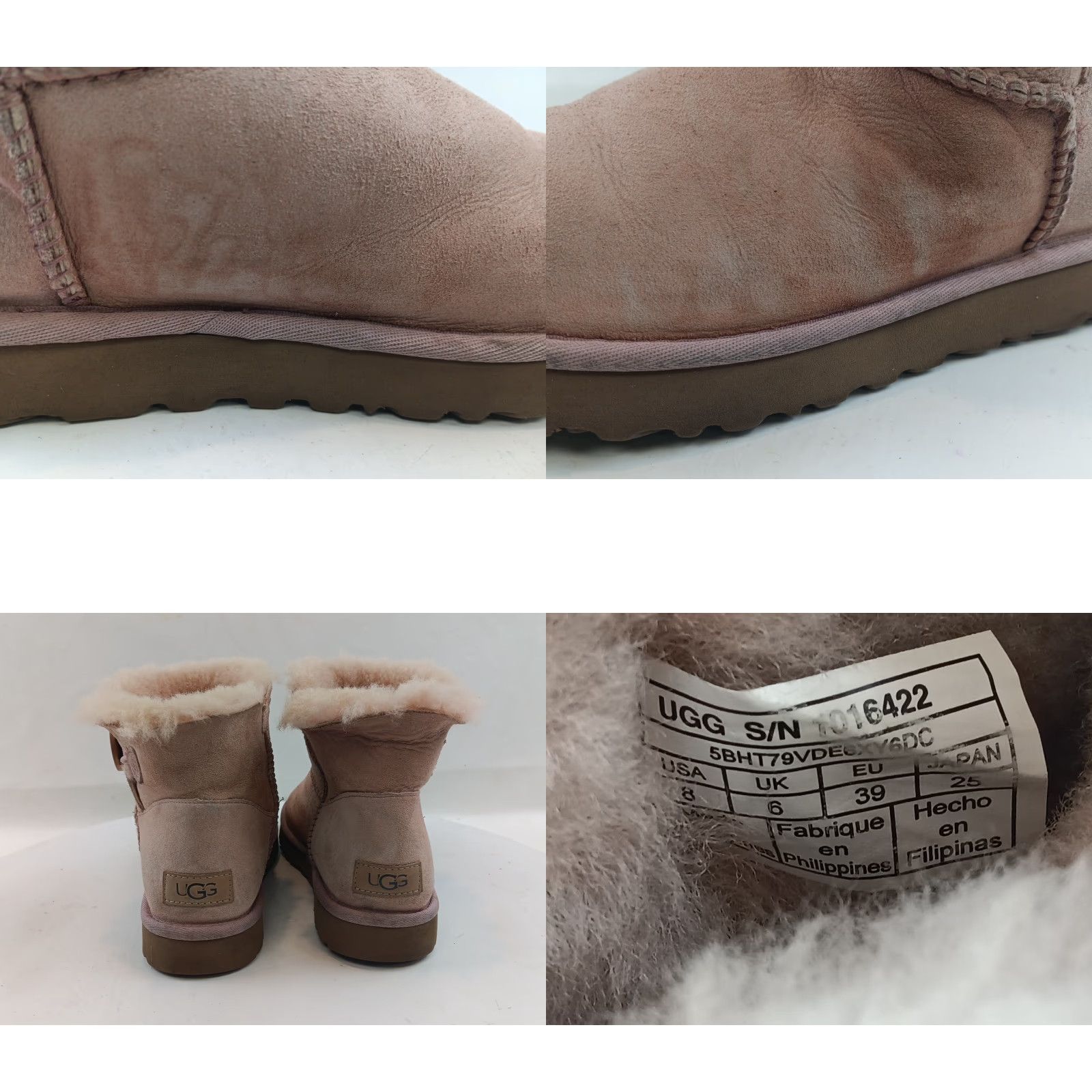 Ugg UGG Boots Mini Bailey Button II Women's Adult Size 8 Pink Sheepskin Size US 8 / IT 38 - 11 Thumbnail
