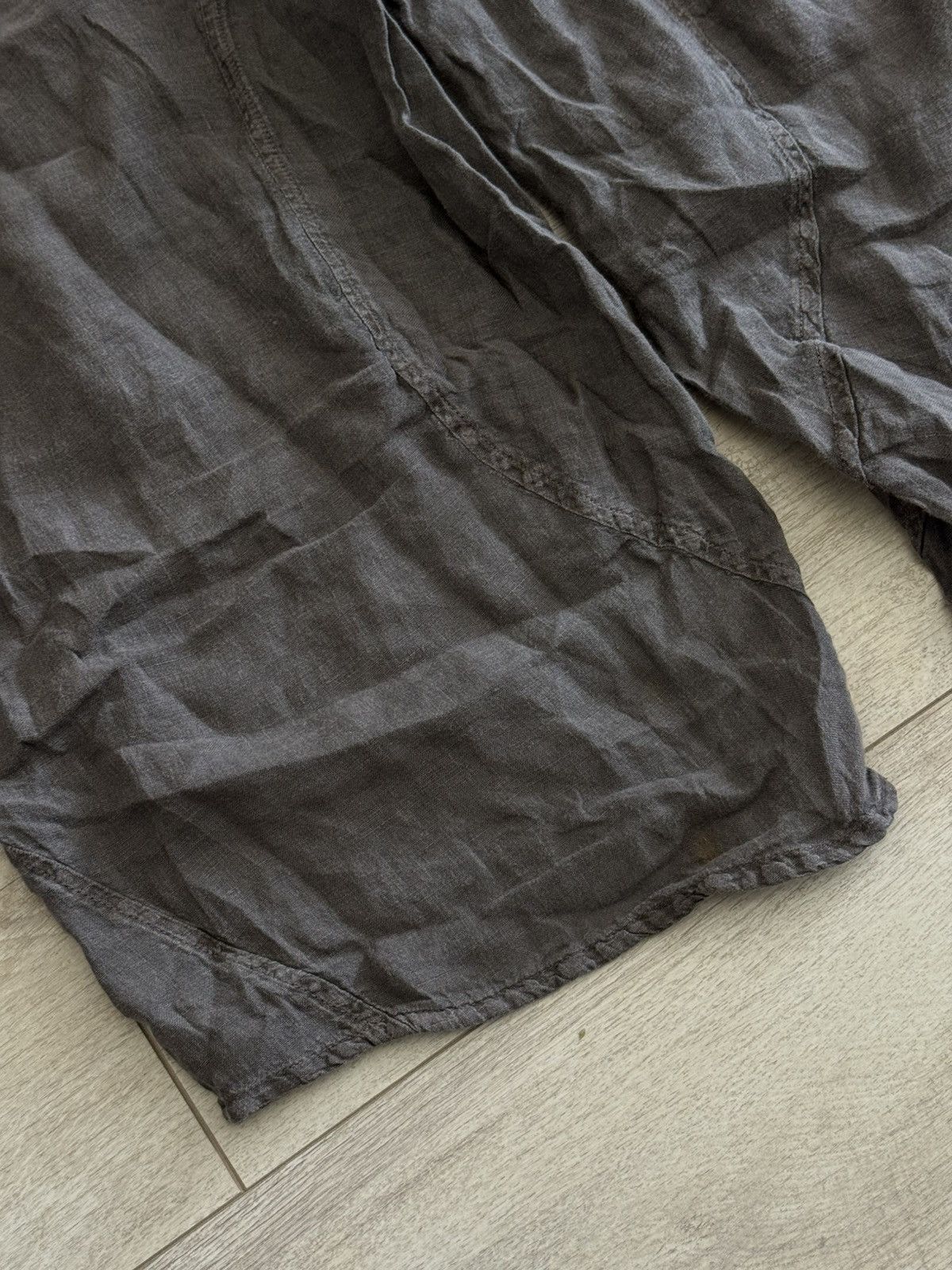 Other La Bottega Di Brunella Italy Beige Linen Cropped Pants With Size 32" / US 10 / IT 46 - 5 Thumbnail