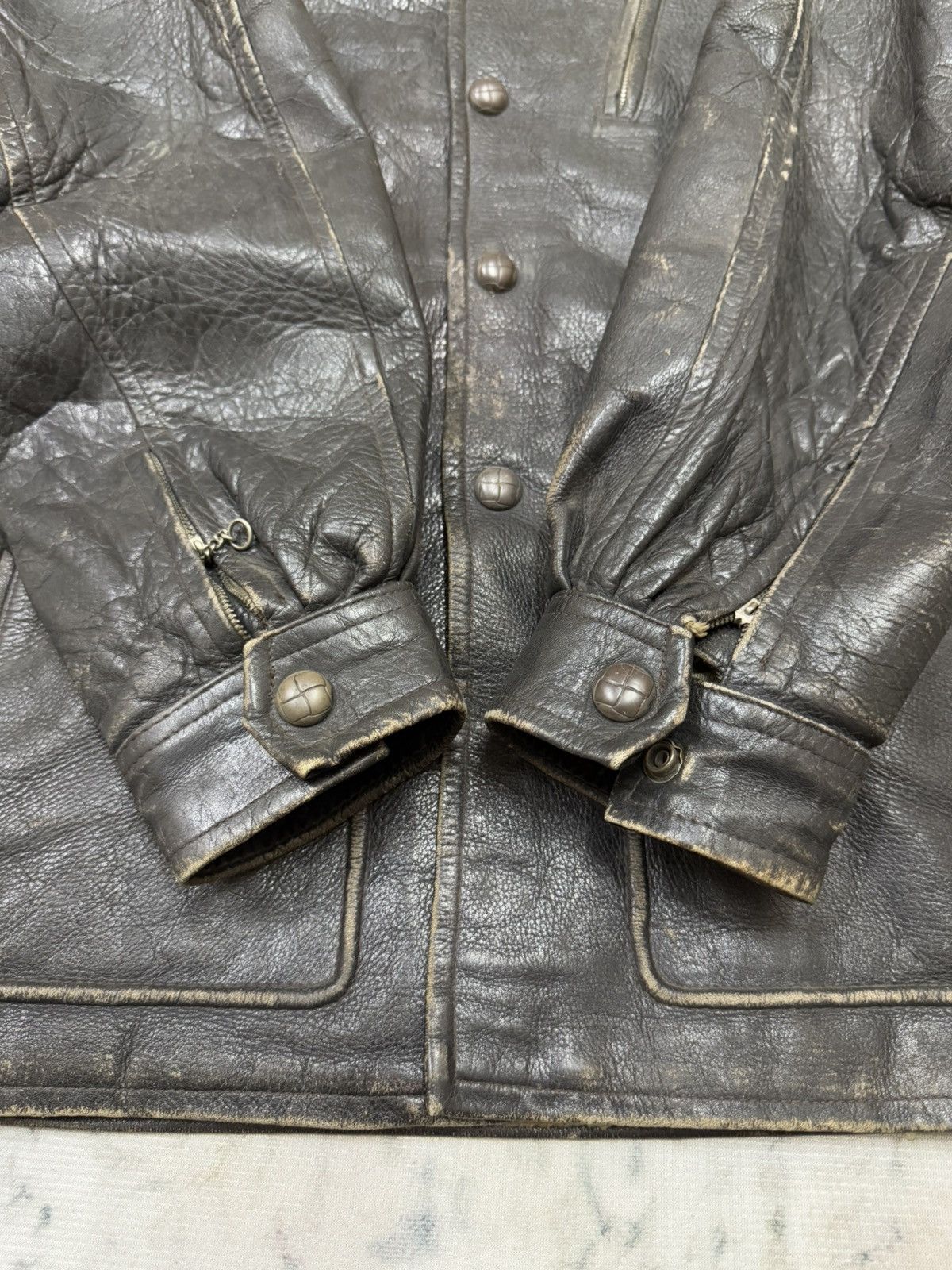 Genuine Leather Vintage Nour Style High Classes Fur Leather Jacket Size US M / EU 48-50 / 2 - 9 Thumbnail