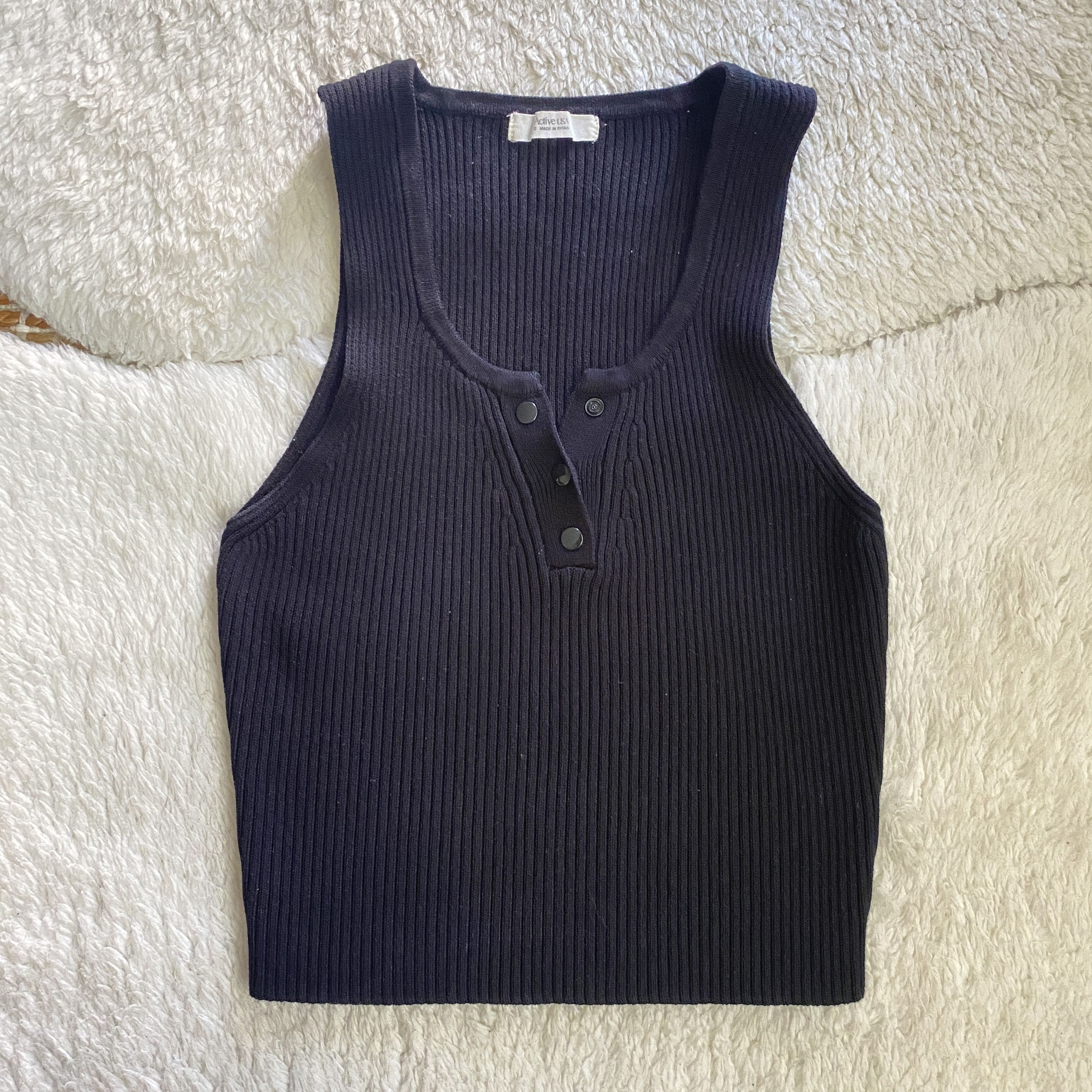 Other Active USA Black Ribbed Halter Crop Top – Size Small Size S / US 4 / IT 40 - 9 Thumbnail