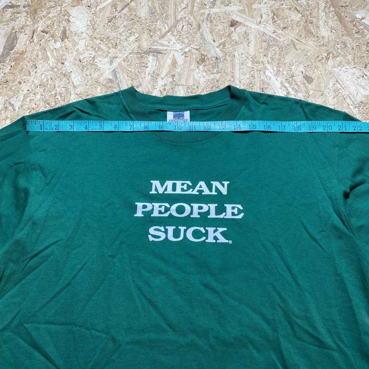 Vintage Vintage 90s Wording "Mean People Suck" Tee Size US L / EU 52-54 / 3 - 11 Thumbnail