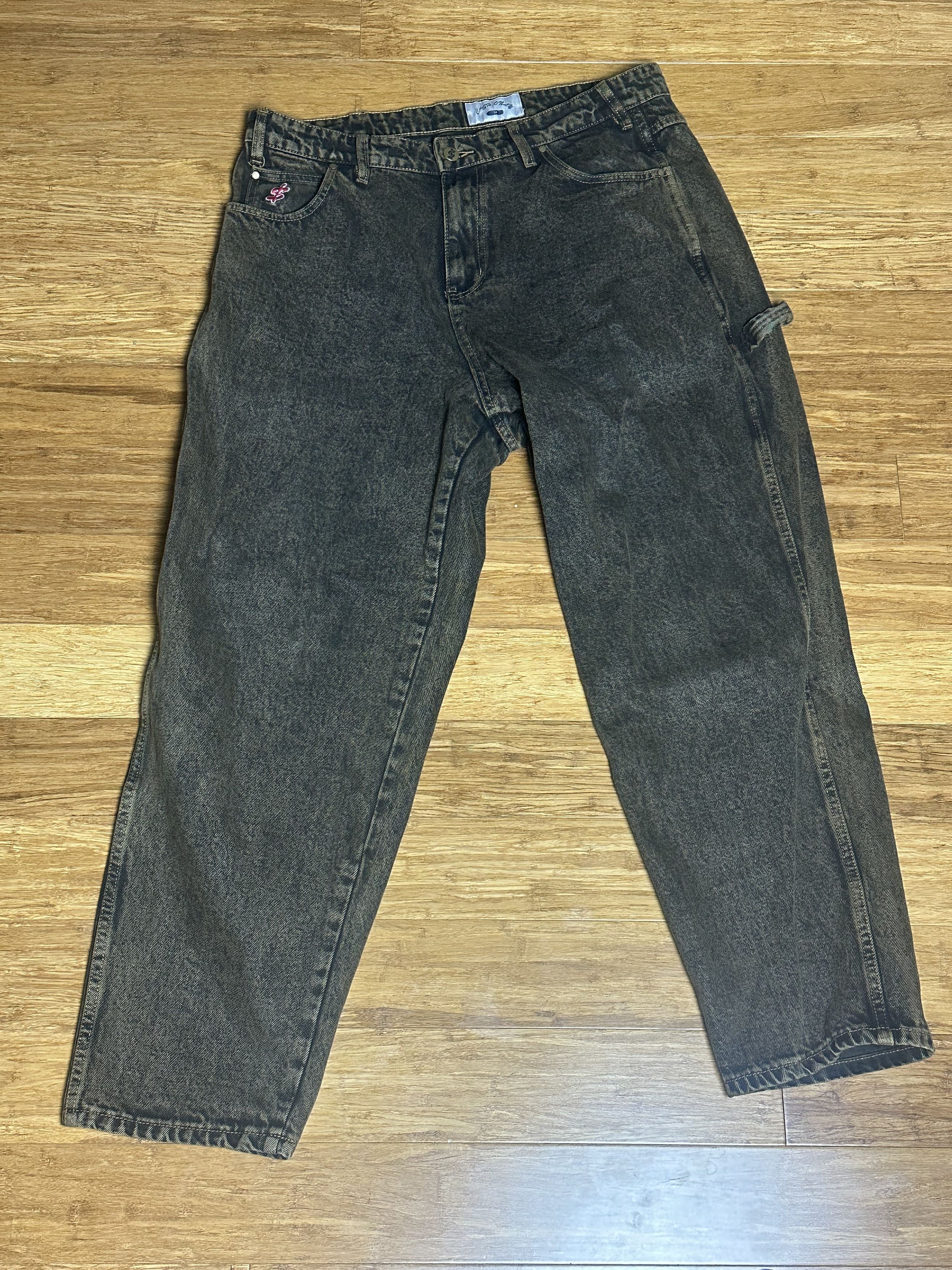 Cash Only Blockout Denim Jeans , Acid Brown Wash Size US 34 / EU 50 - 1 Thumbnail