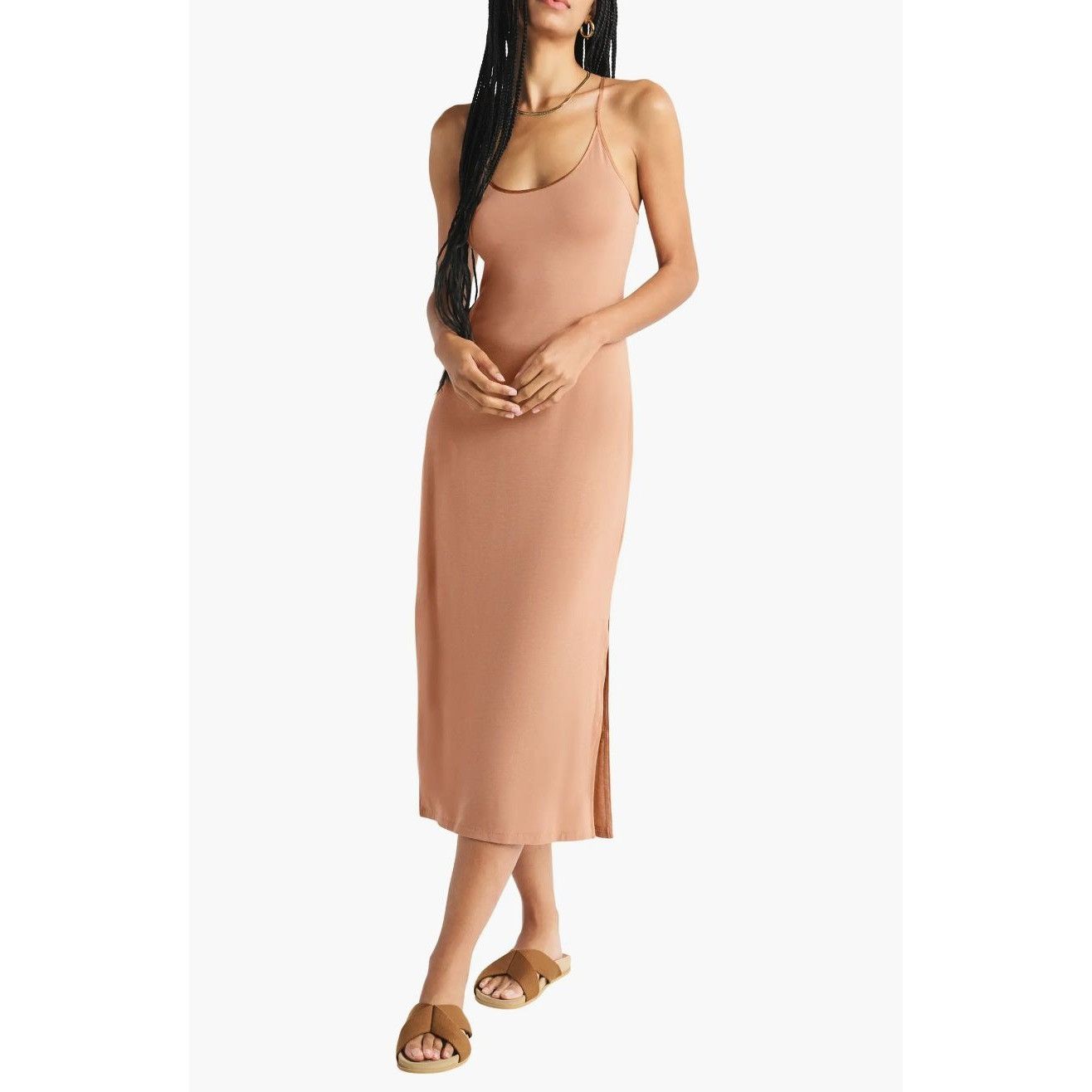 Splendid Splendid Caramel Everywhere Cashmere Blend Layer Knit Slipdr Size S / US 4 / IT 40 - 4 Thumbnail