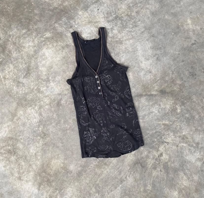 Marithe + Francois Girbaud Marithe Francois Girbaud tanktop sleeveless Y2K button Size S / US 4 / IT 40 - 1 Thumbnail