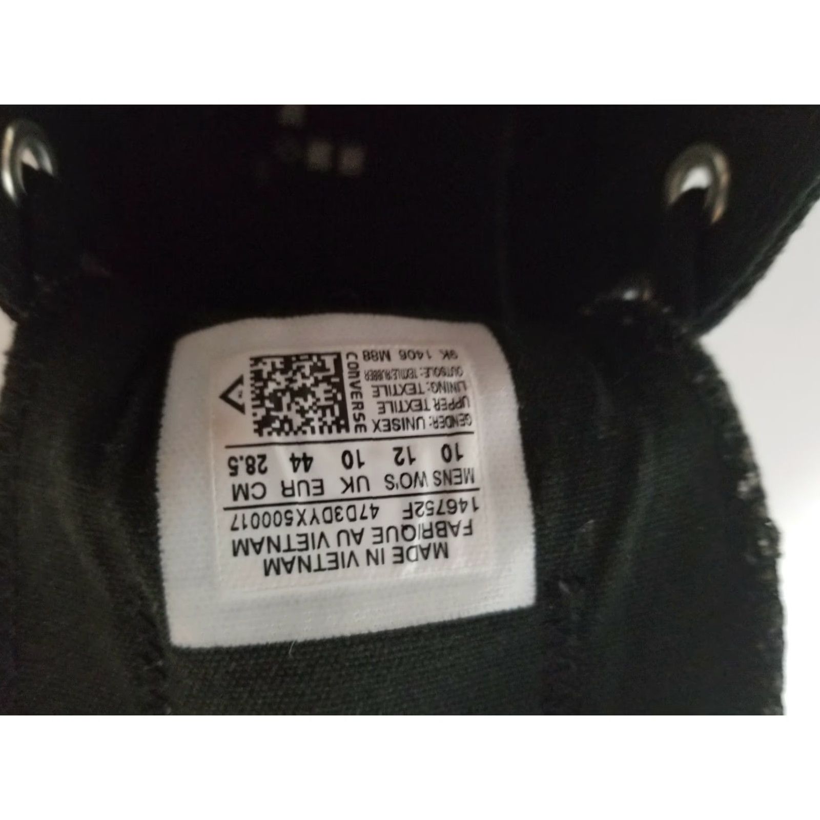 Converse Converse All Star Sneaker Black Pinstripe Sz 10 Mens / Sz 12 Womens Halloween Shoes - Unisex Canvas Athletic Shoes Mens Womens Size 10 12 Size US 12 / IT 42 - 4 Thumbnail