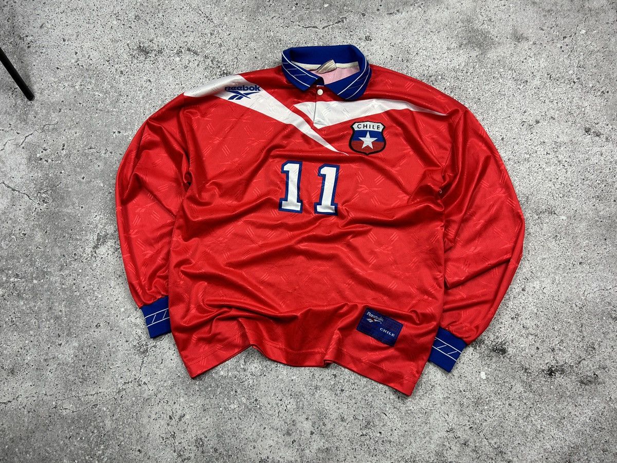 Reebok × Vintage Reebok Chile 1996 Salas Longsleeve Jersey Salas Size US L / EU 52-54 / 3 - 2 Thumbnail