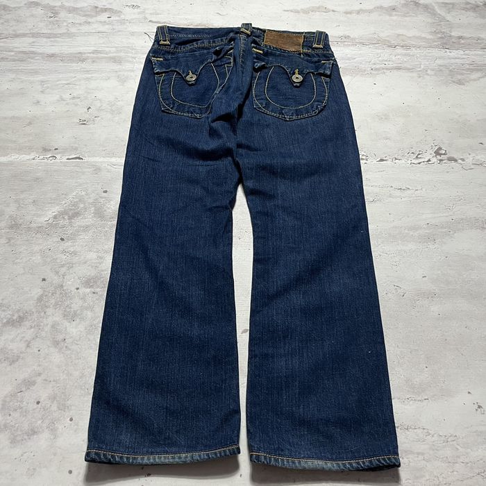 True Religion True Religion Flared Denim Jeans Dark USA Evisu Drip y2k ...