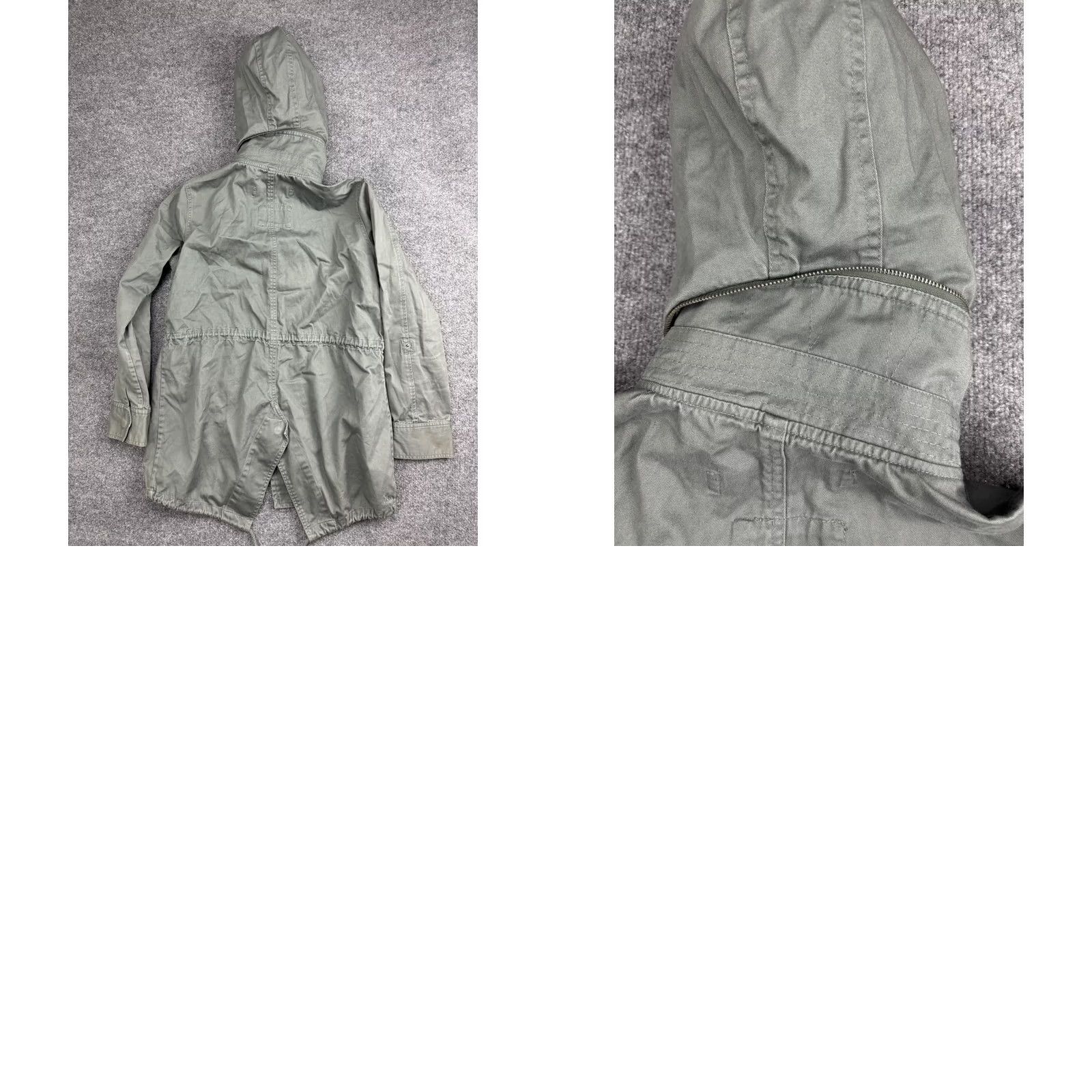 Hurley Hurley Jacket Mens Small Green Hooded Fishtail Parka 100% Cotton Field Coat Size US S / EU 44-46 / 1 - 8 Thumbnail