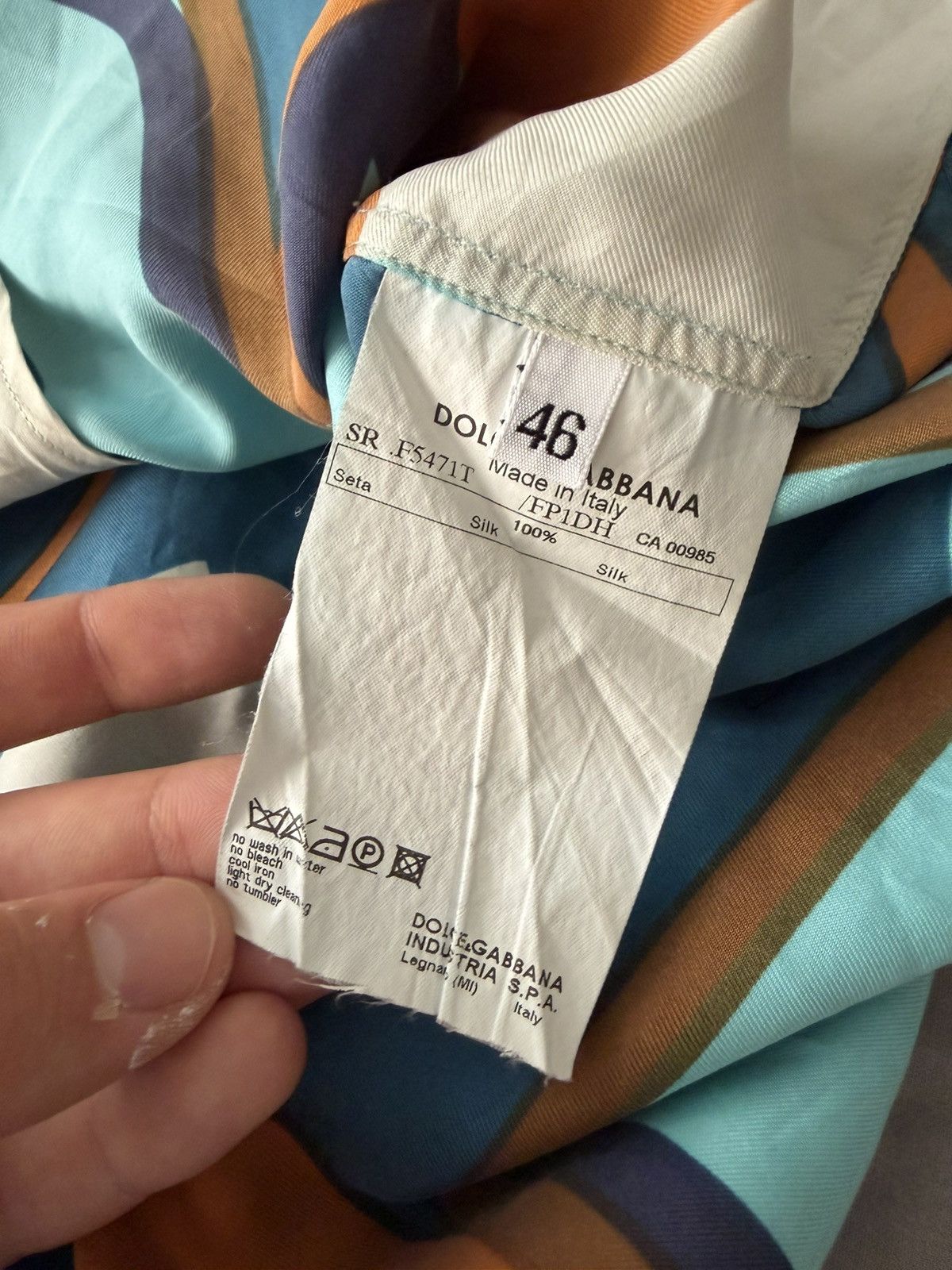 Dolce & Gabbana Dolce Gabbana Abstract Silk Shirt Size L / US 10 / IT 46 - 9 Thumbnail