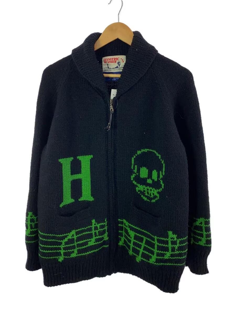 Hysteric Glamour Skull Musical Note Wool Zip Knit Cardigan | Grailed