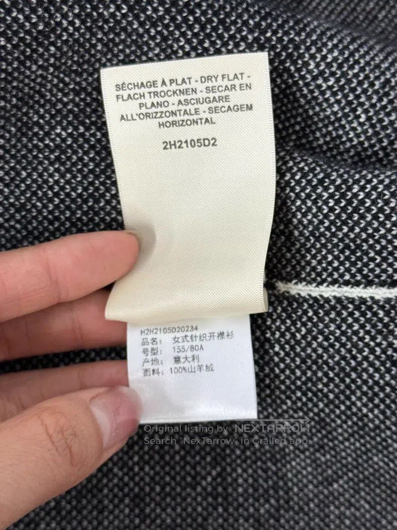 Hermes Hermes Long Black and White Cashmere Knit Cardigan Size XXS / US 00 / IT 34 - 6 Thumbnail