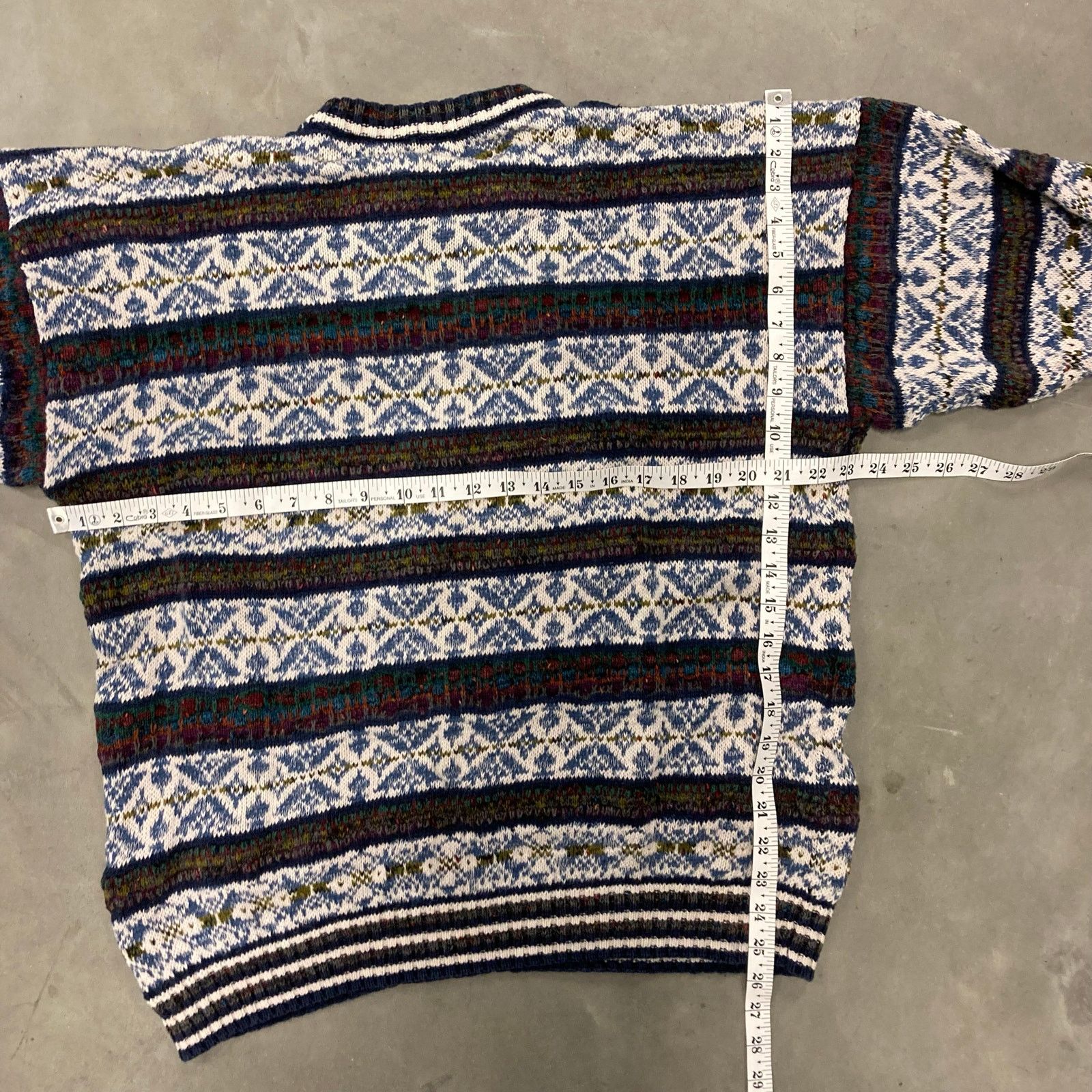 Vintage vintage etchings striped sweater Size US L / EU 52-54 / 3 - 4 Thumbnail