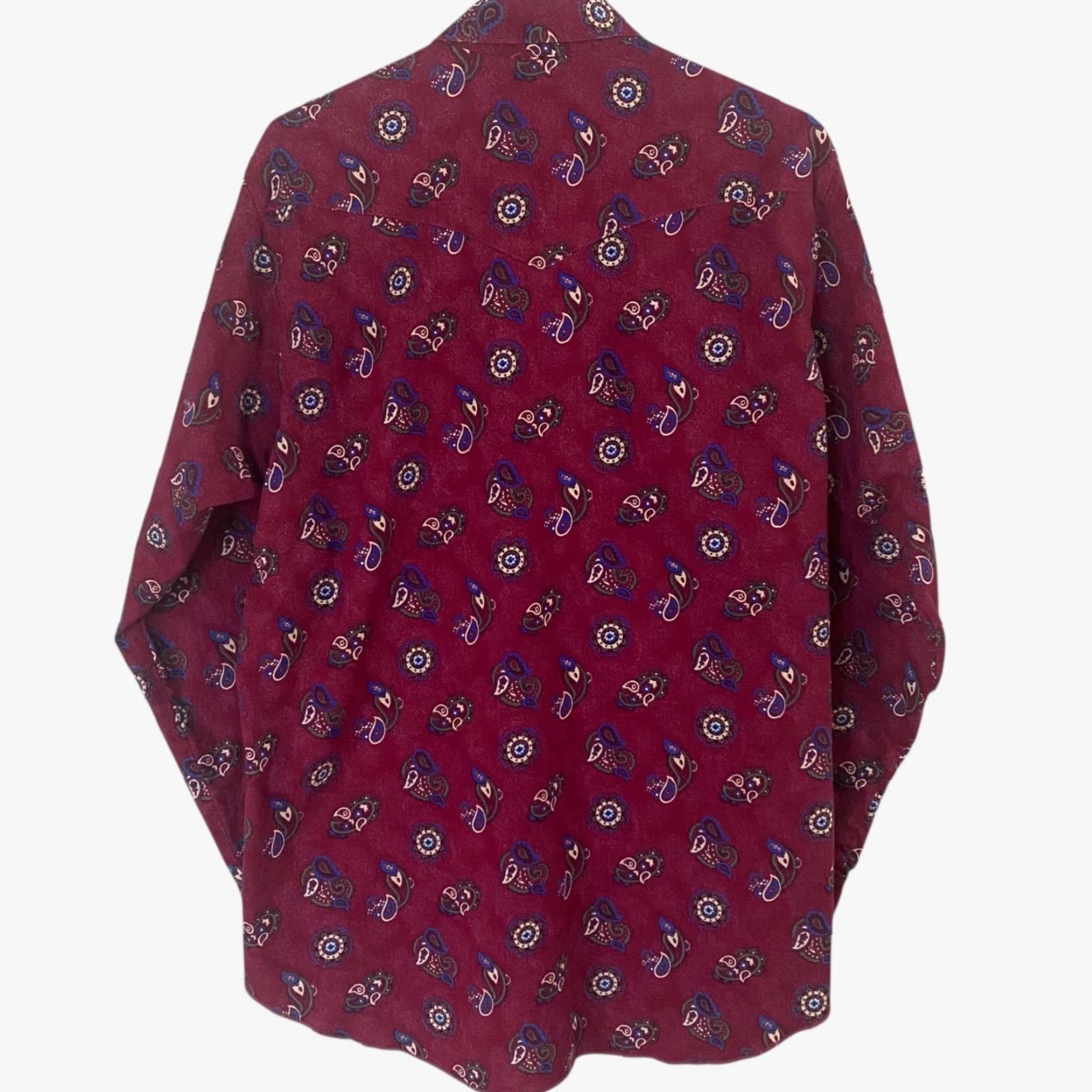 Wrangler VINTAGE Wrangler Cowboy Cut X-Long Tails Western Shirt Red Men's 16.5 - 35 Large Button-Down Chest Pockets Cowboy Western Size US XL / EU 56 / 4 - 4 Thumbnail