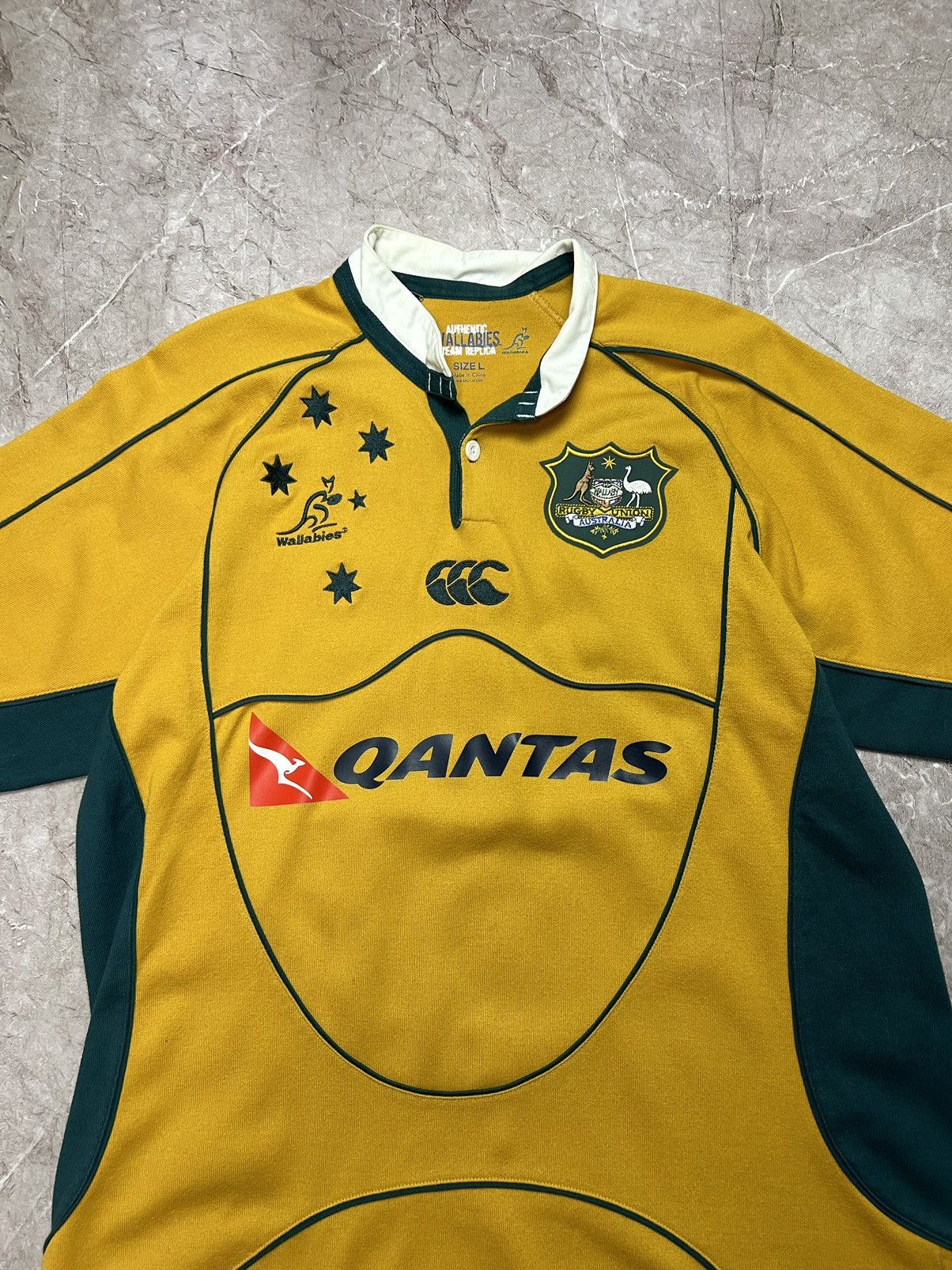 Canterbury of New Zealand Vintage Australia wallabies rugby jersey by Canterbury Size US L / EU 52-54 / 3 - 3 Thumbnail