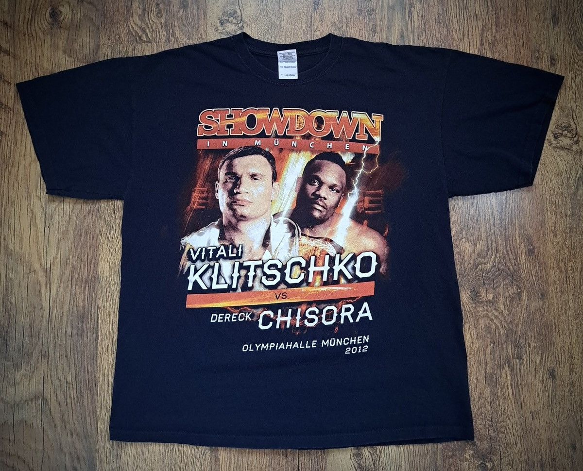 image of Showdown In Munchen X Klitschko/chisora X T-Shirt 2012 in Black, Men's (Size XL)