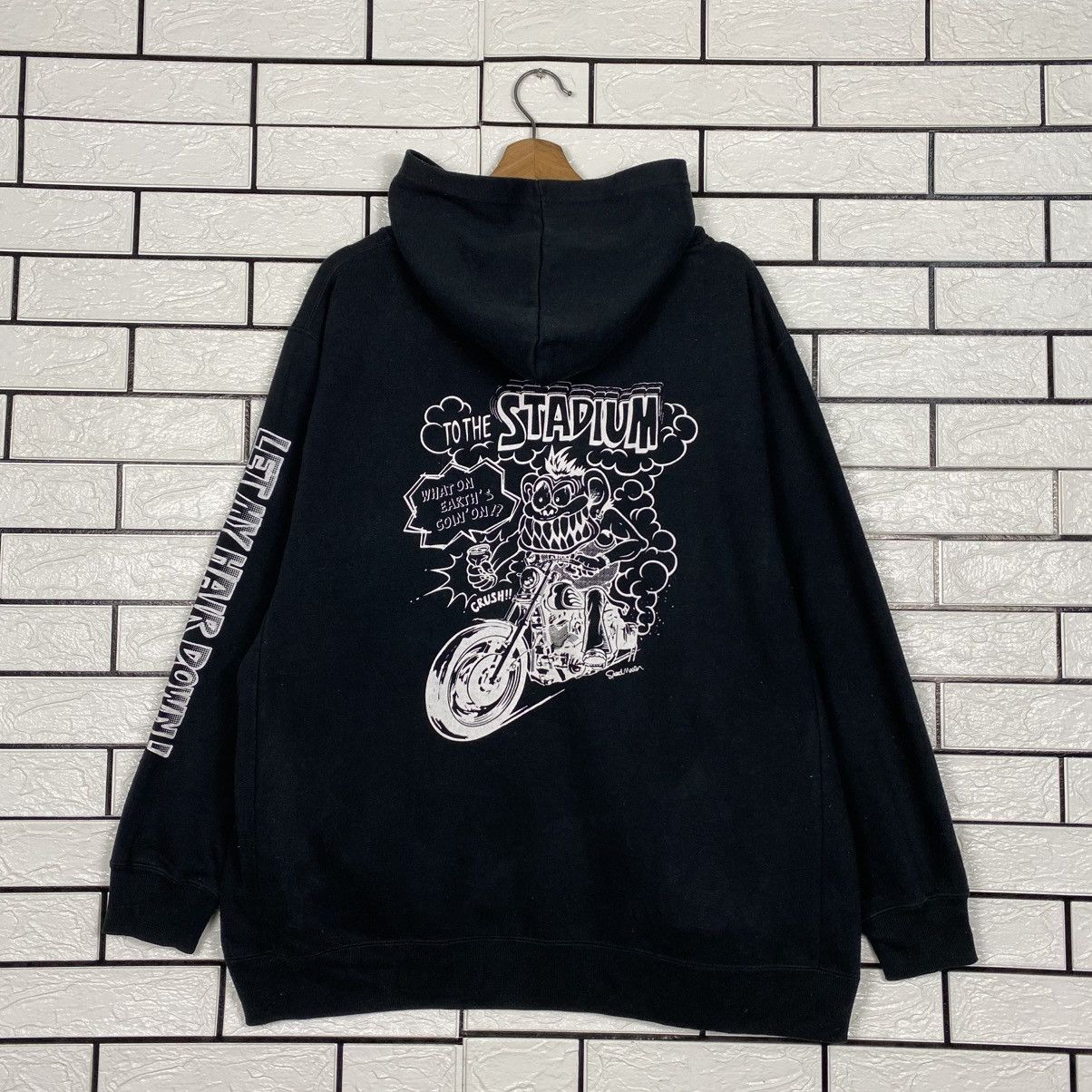 Japanese Brand Vintage Hoodie Pull Over Cartoon Punk Design Biker Size US L / EU 52-54 / 3 - 10 Thumbnail