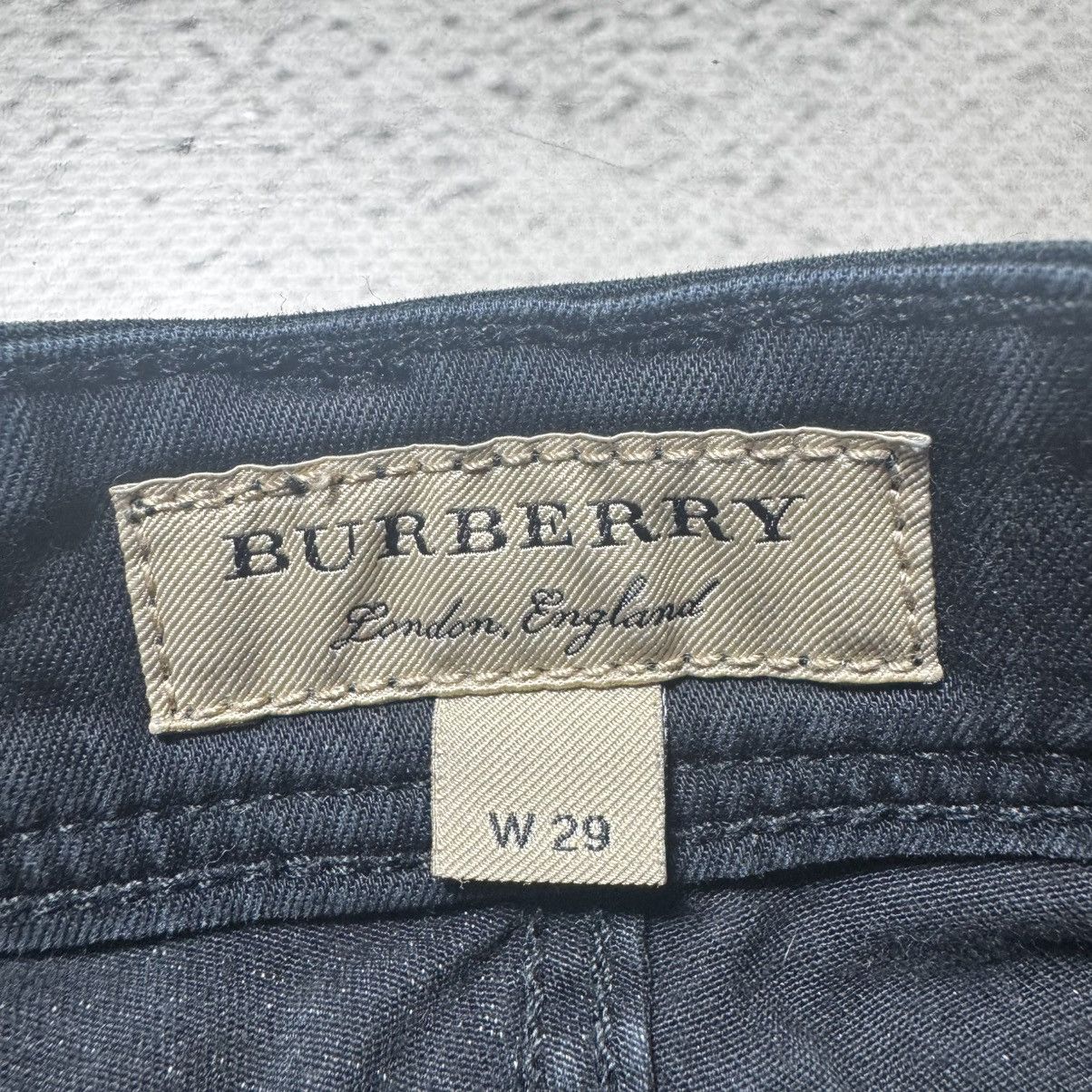 Burberry × Vintage vintage 90s washed black waxed jeans burberry luxury rare Size 29" - 9 Thumbnail
