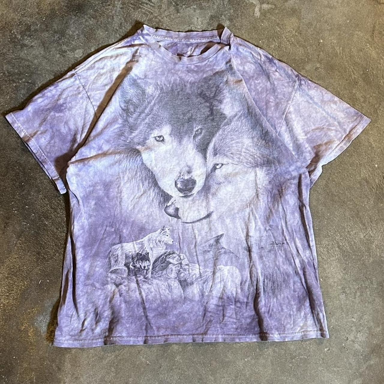 The Mountain The Mountain Purple T-Shirt Short Sleeve Wolves Tye Dye Size US M / EU 48-50 / 2 - 2 Thumbnail