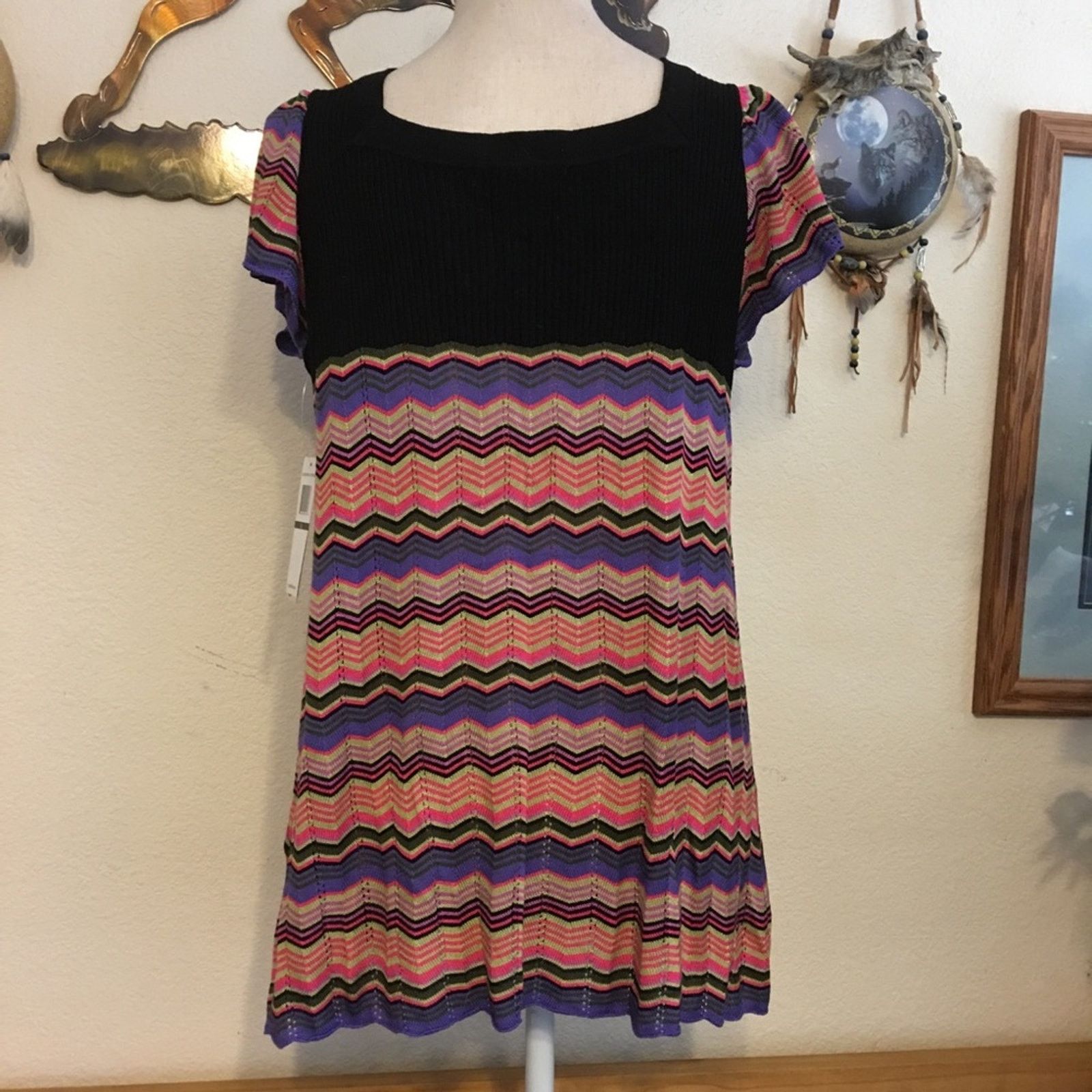 Other RXB Soft chevron design tunic top stretchy NWT L Size L / US 10 / IT 46 - 4 Thumbnail