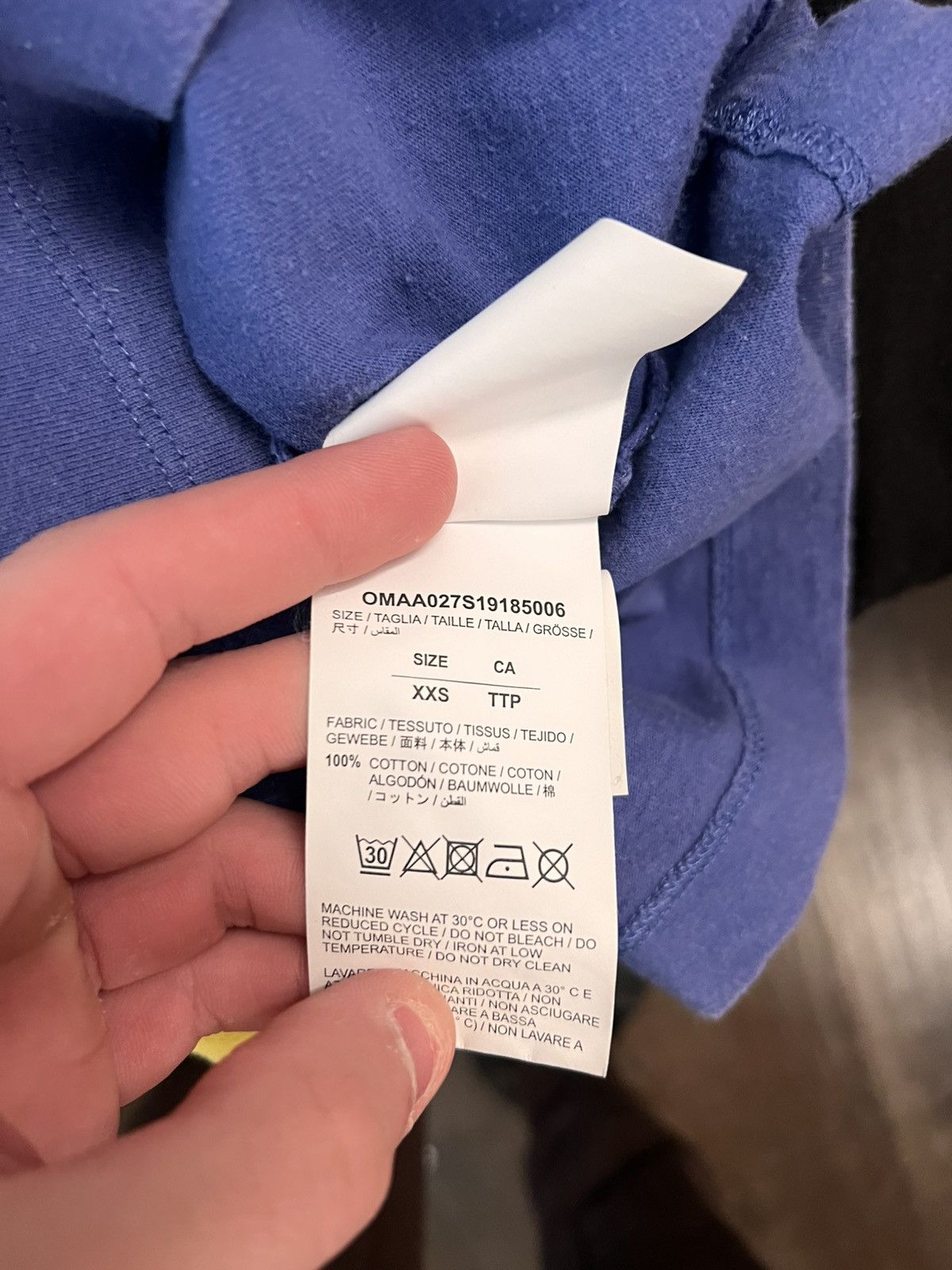 Off-White Off white x tee 2013 Virgil Abloh XXS Blue/Yellow Size US XXS / EU 40 - 4 Thumbnail
