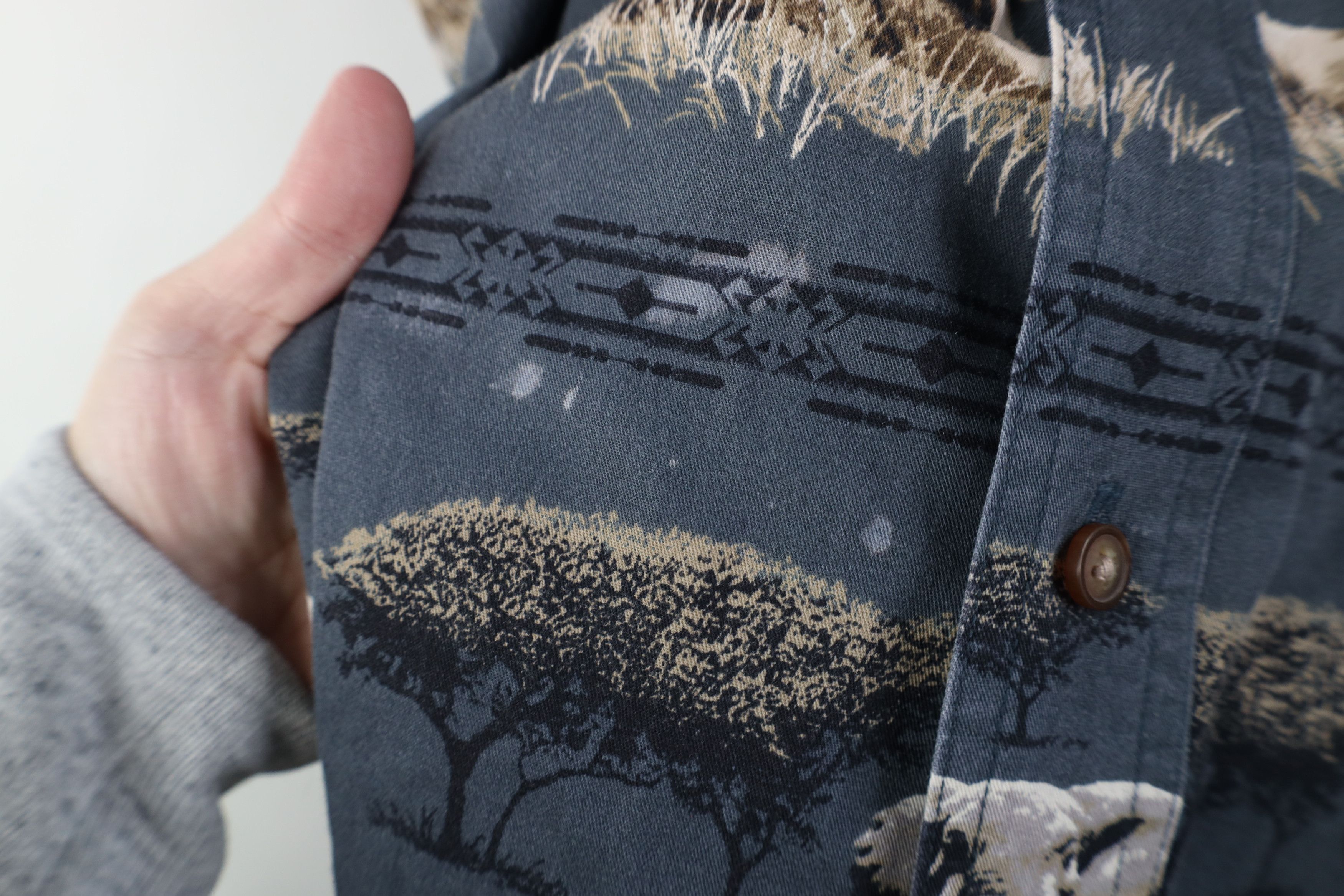 Vintage Vintage 90s Streetwear Elephant All Over Print Button Shirt Size US L / EU 52-54 / 3 - 7 Thumbnail